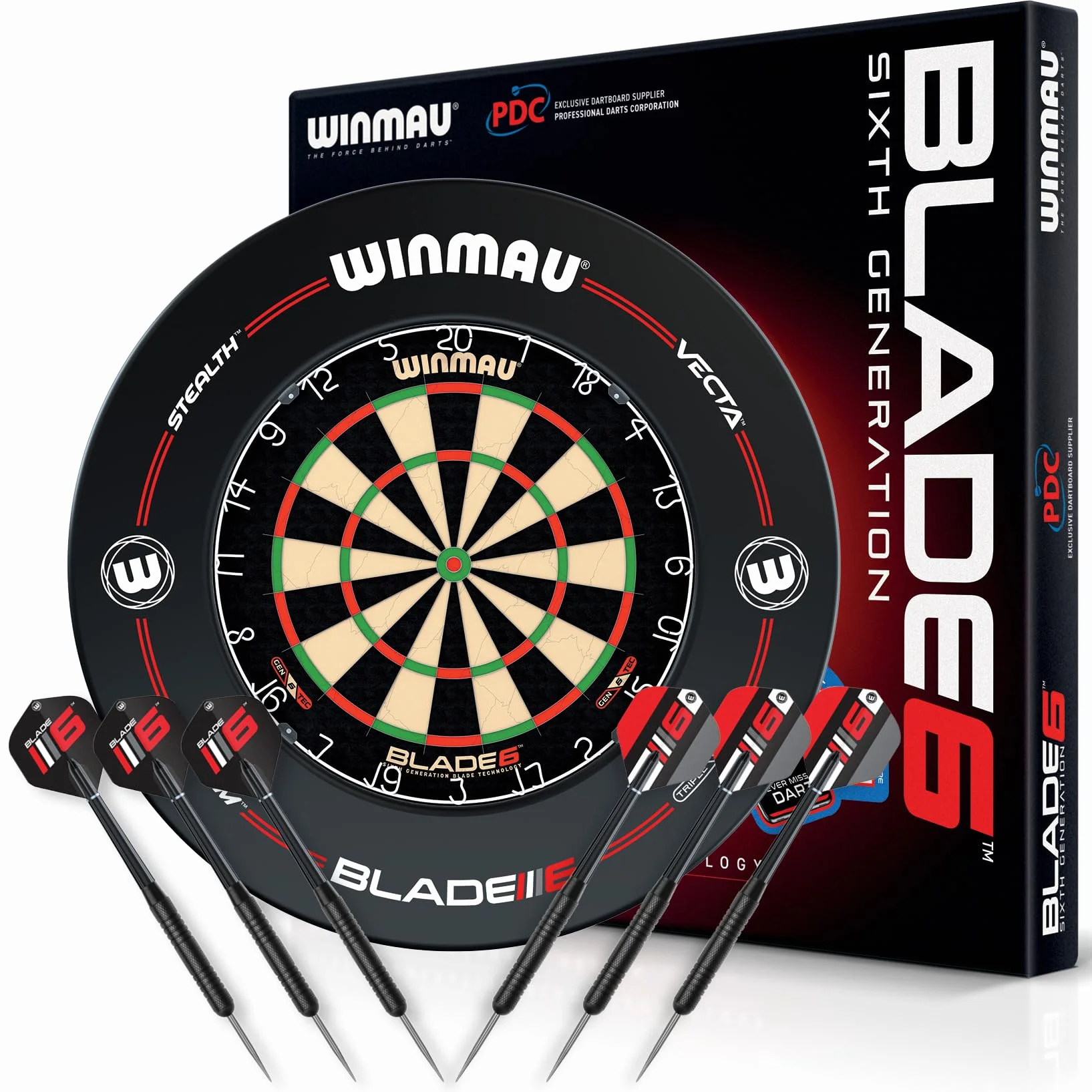 WINMAU Blade 6 Juego de Dardos Clásico Profesional Bristle