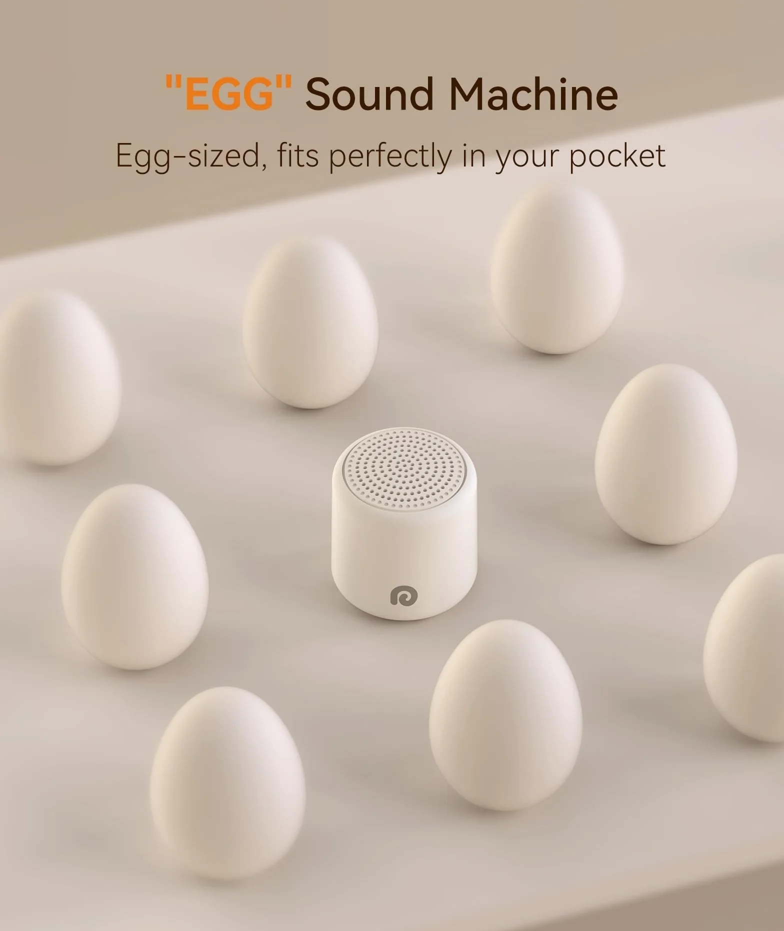 Dreamegg Pocket Sleep 1 Mini Máquina Ruido Blanco Portátil Recargable 16 Sonidos