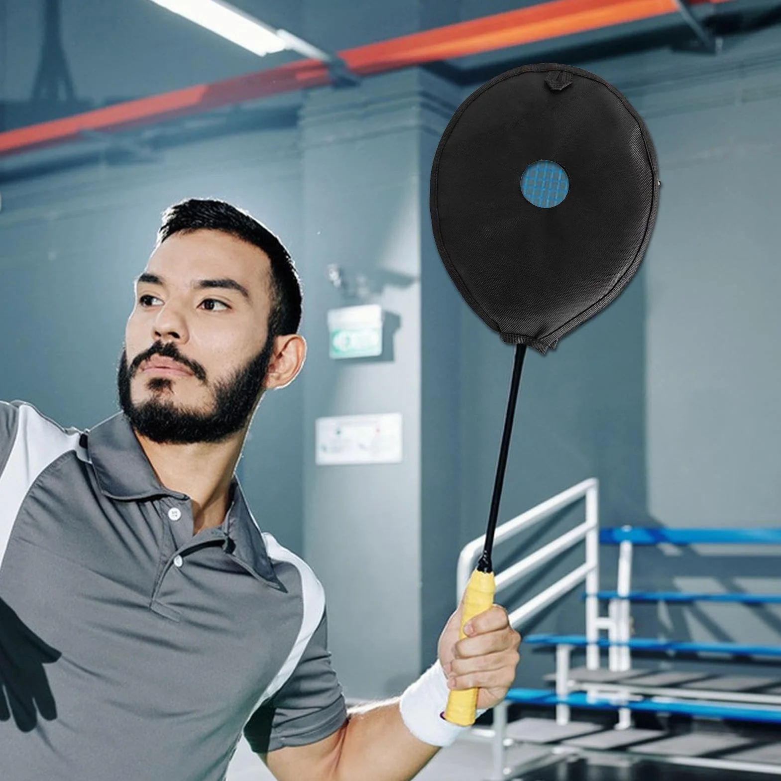 Funda de entrenamiento para raqueta de bádminton, protectora cómoda