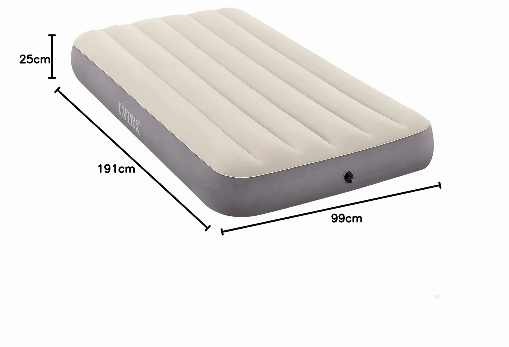 Intex 6410 Dura-Beam Standard Single High Colchón hinchable Fiber-Tech 99 x 191 x 25 cm