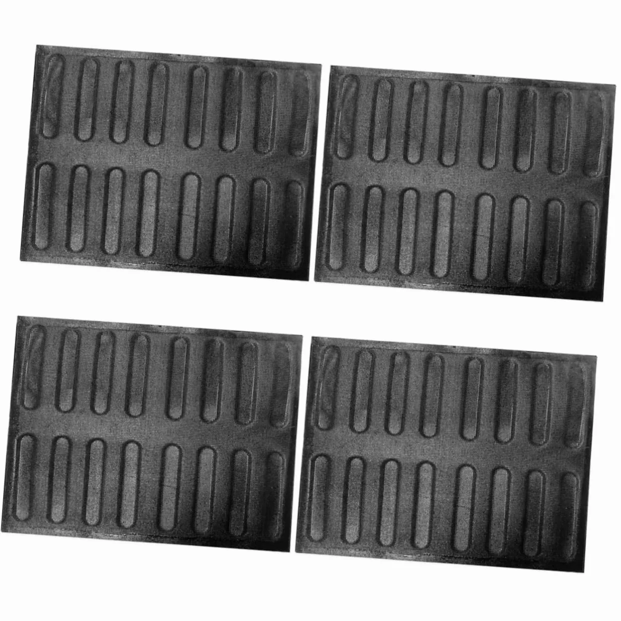TOPBATHY 4 Piezas Molde De Pan Francés Multifunción Molde Para Brownie Con Separadores Molde Para Hornear Pan Francés Moldes Para Pan Frances Bandeja Para Hornear Pan Gel De Sílice Black