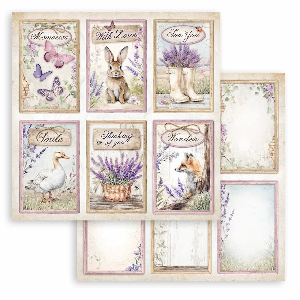 Scrapbooking Small Pad 10 hojas cm 20.3X20.3 (8"X8") - Lavanda