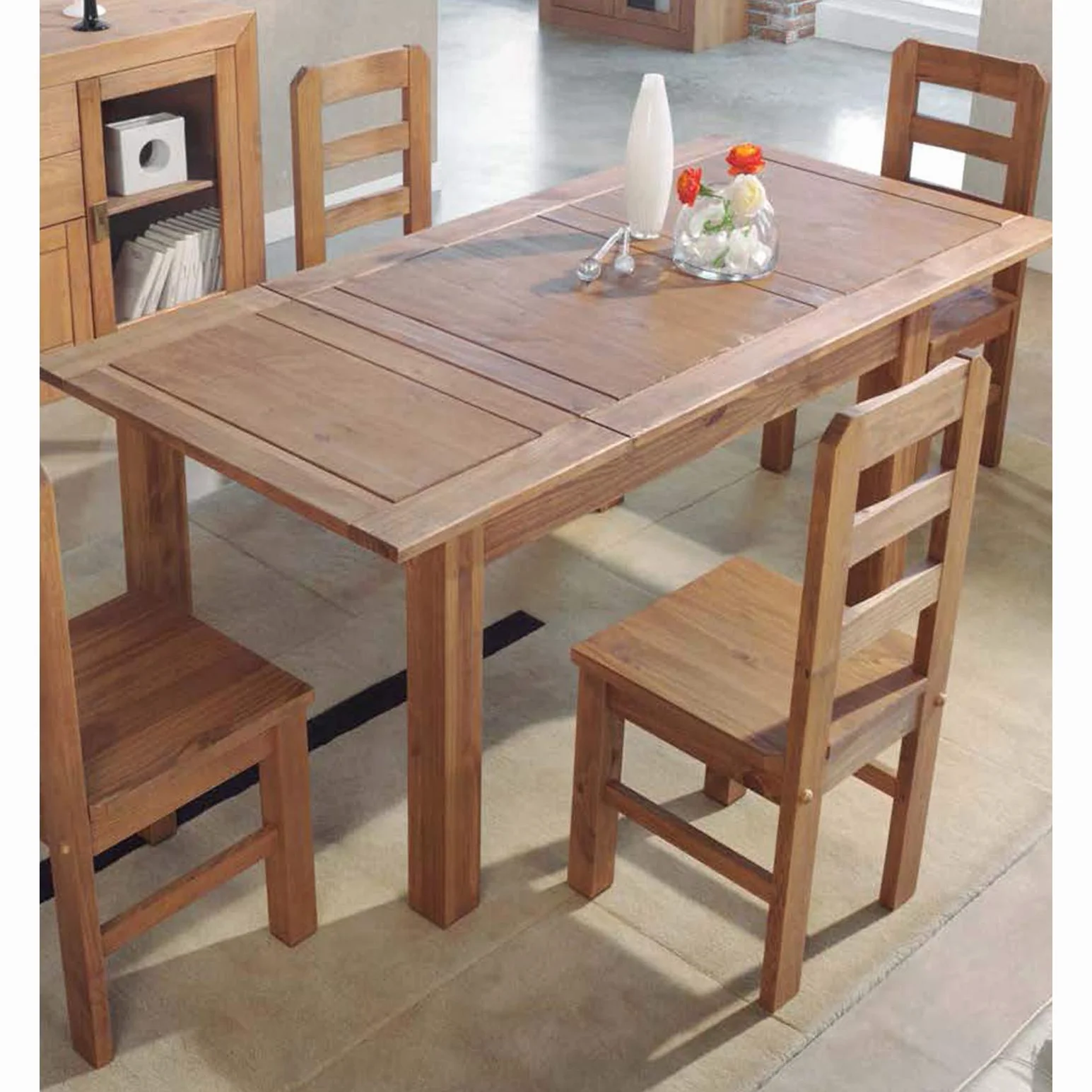 Mesa Comedor Rectangular Extensible de Pino 140 x 90 cm