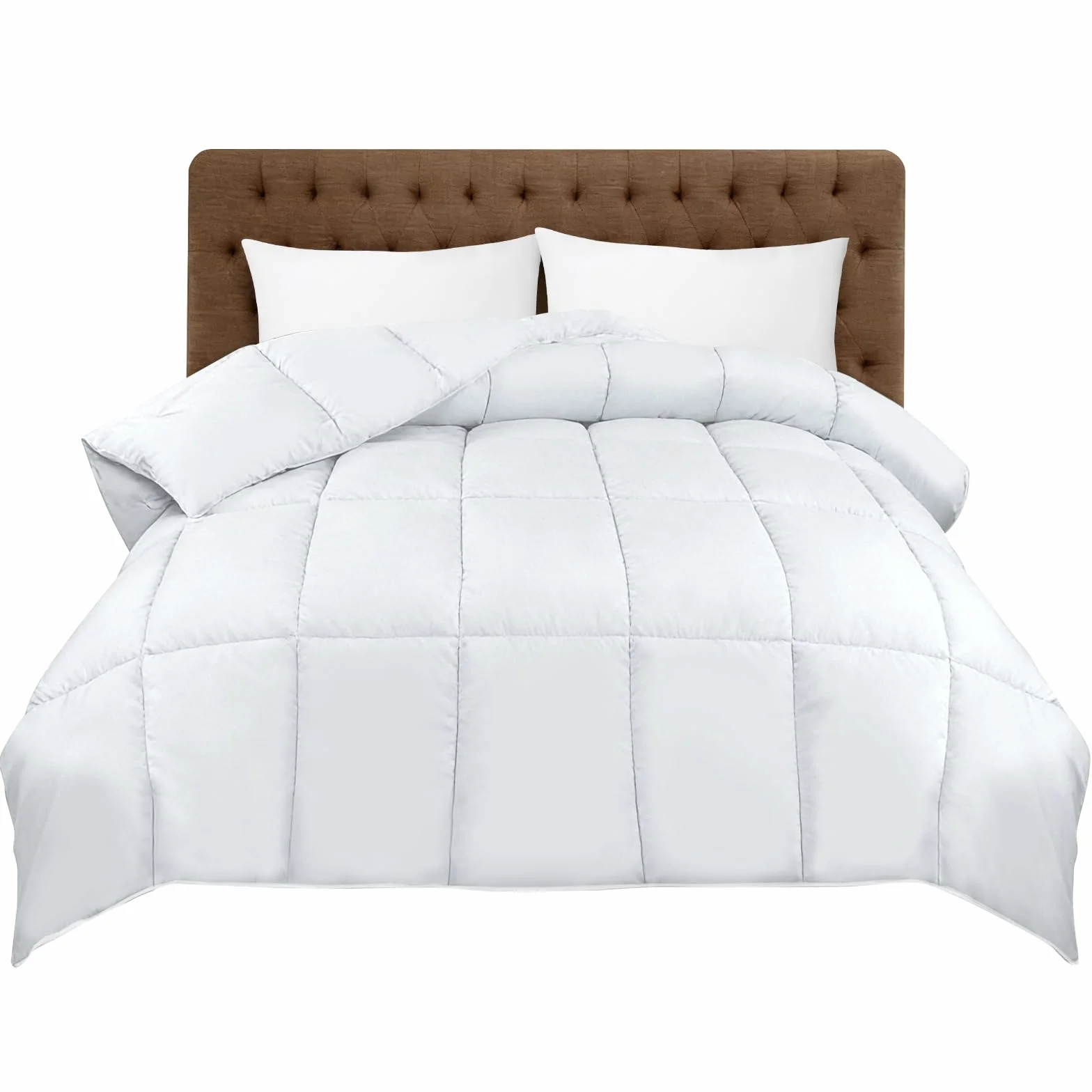 EASY SPEED Edredon Cama 150 cm,100% Suave Microfibra Nordico Edredon 220x240 cm, Relleno 300 gr/m²,Otoño-Invierno, Adecuado para Hoteles,Dormitorios(Blanco)