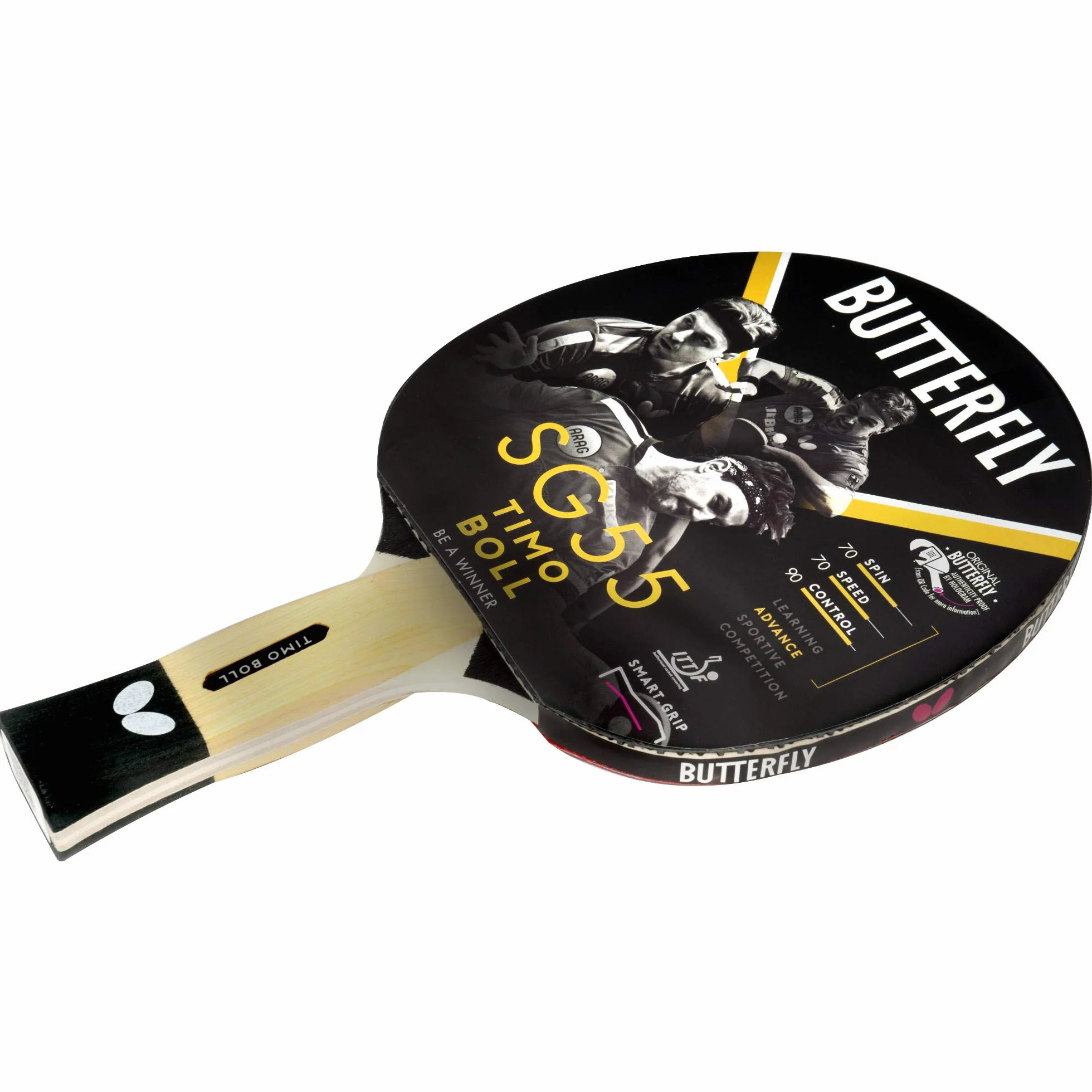 Butterfly Timo Boll SG55 Bate de Tenis de Mesa ITTF 1,5 mm Goma