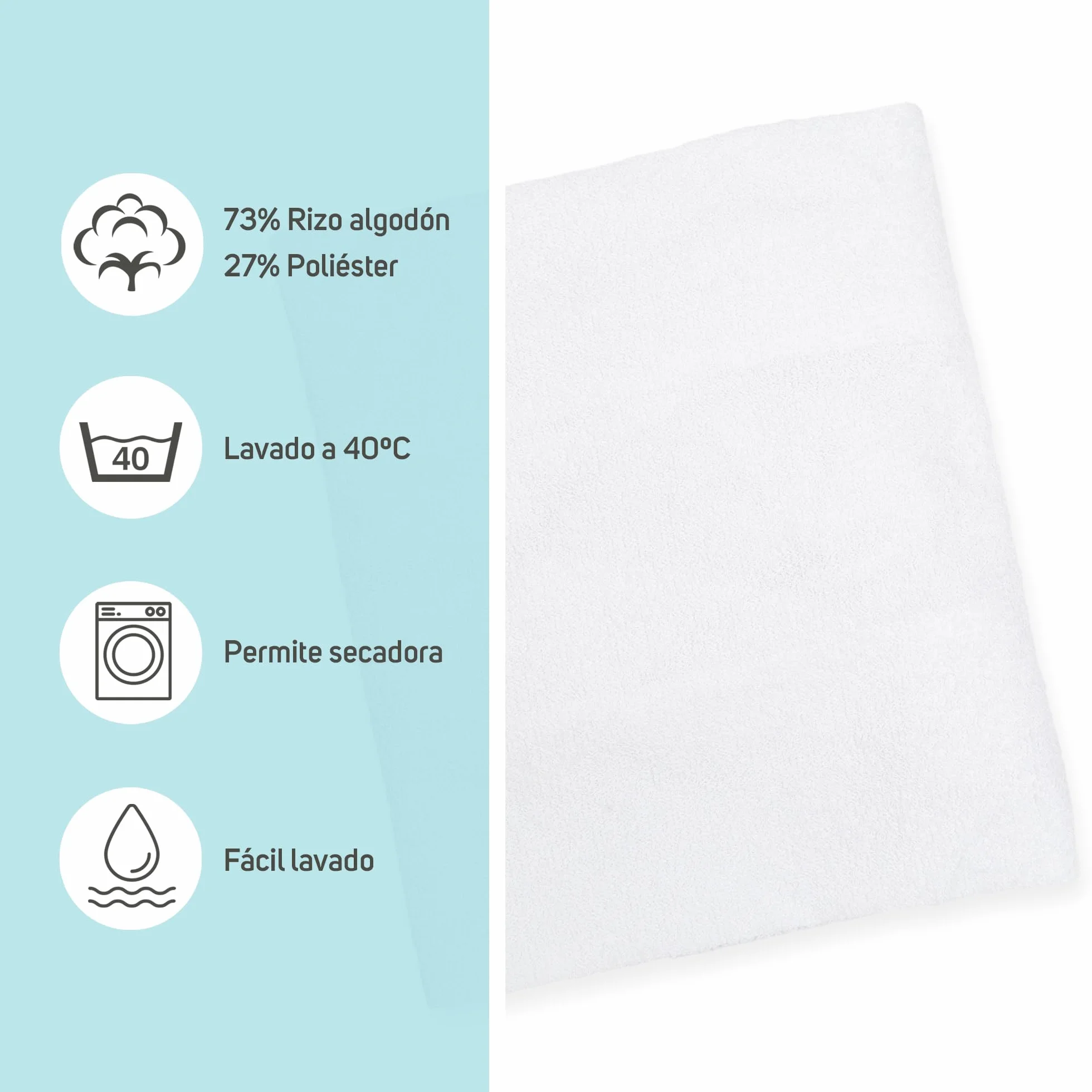 Protector Colchón Cuna 80x50 cm Impermeable Transpirable Rizo Algodón Suave Ajuste Elásticos Antibacterias Lavable