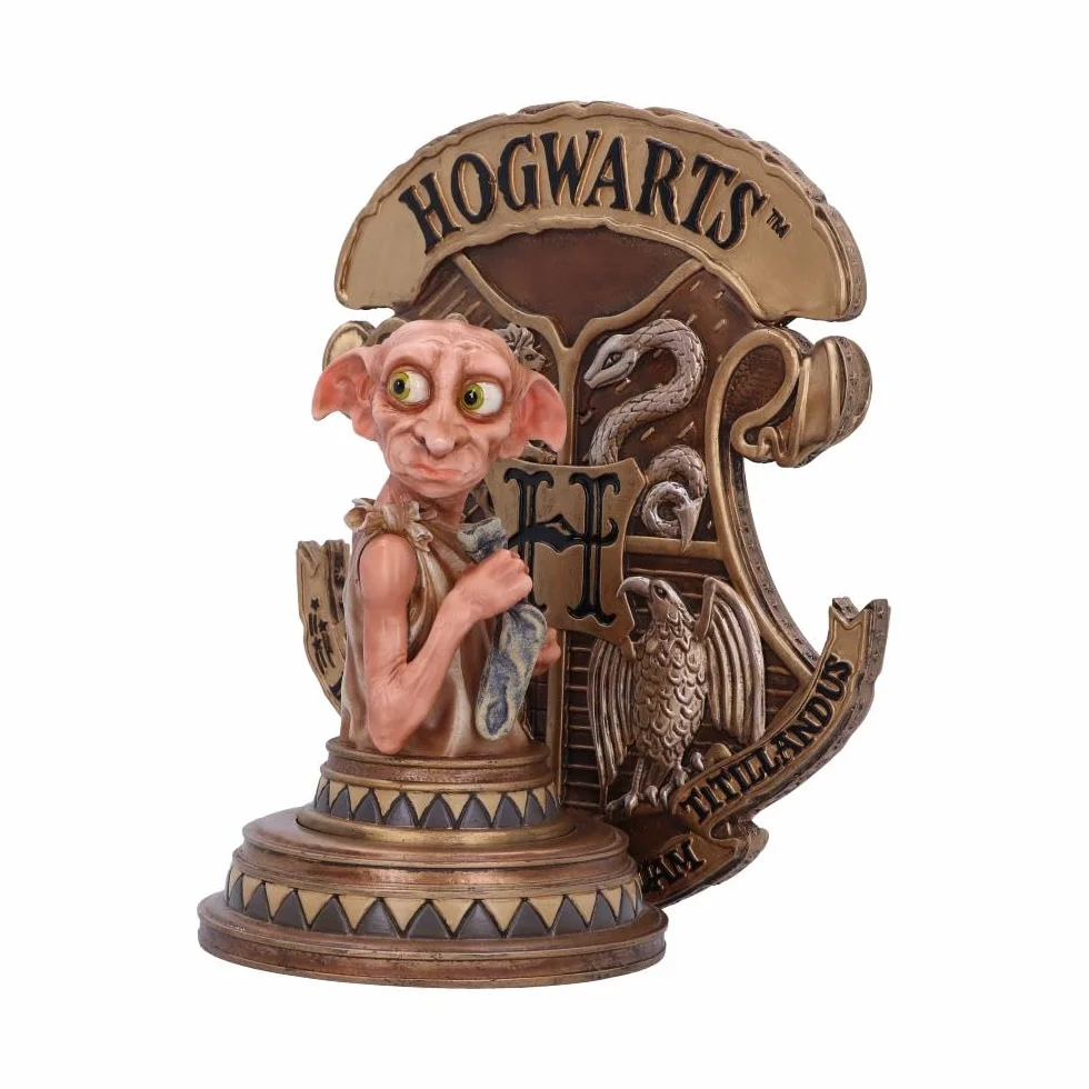 NEMESIS NOW Sujetalibros con Licencia Oficial de Harry Potter Dobby, Dorado, 20 cm