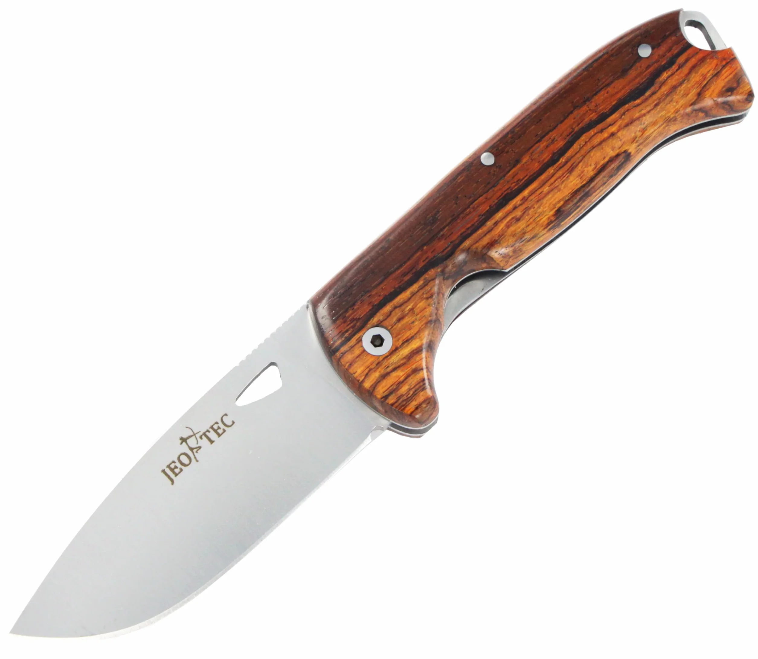 JEO-TEC Nº47 Navaja de supervivencia caza monte bushcraft Acero MOVA 58 Funda Fabricado en España