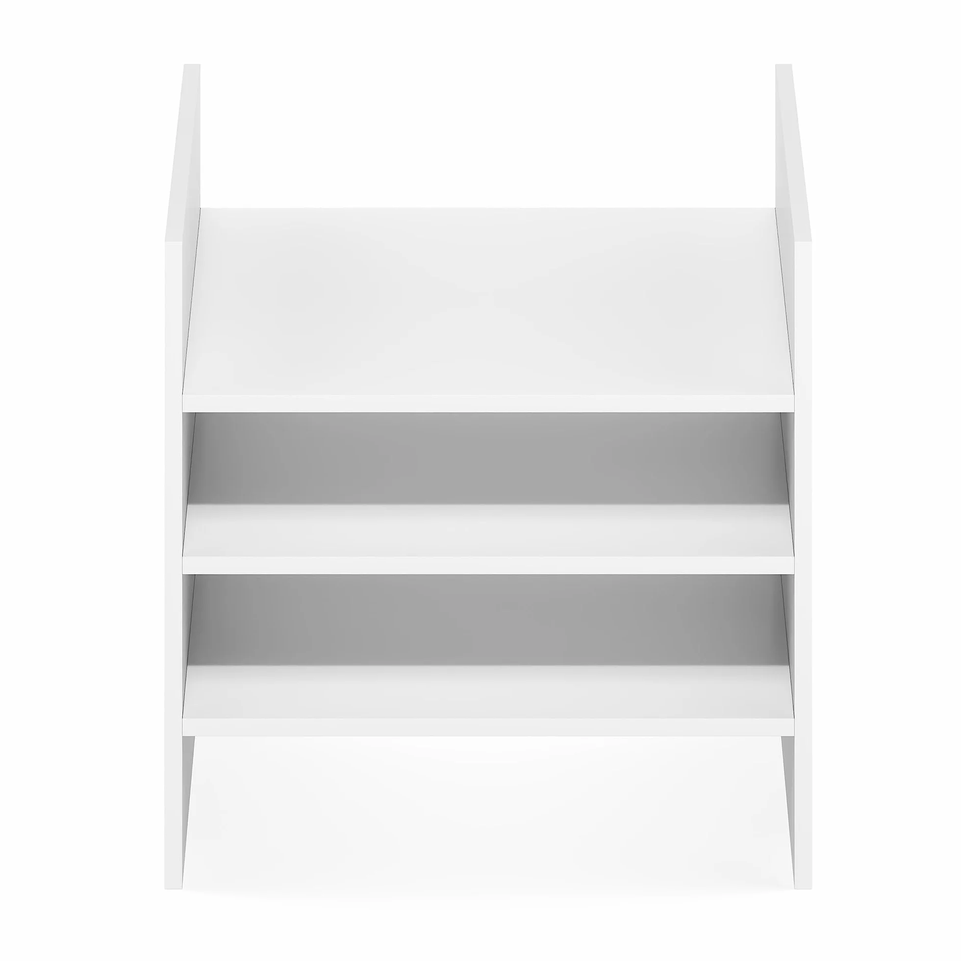 Furinno Cubicle Inserto para Cubo, Organizador de Cubos de 3 estantes, Accesorio de repisa de 3 Niveles, Compatible con Furinno Triple Thick Cubes y IKEA Kallax, Blanco