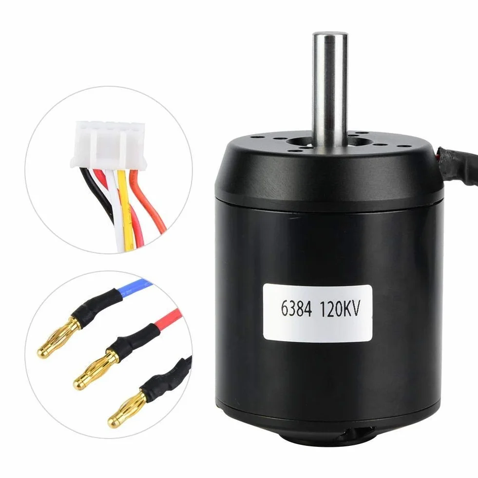 Motor sin escobillas 6384 AA 120 KV BLDC Outrunner Sensored para Scooter Eléctrico Monopatín
