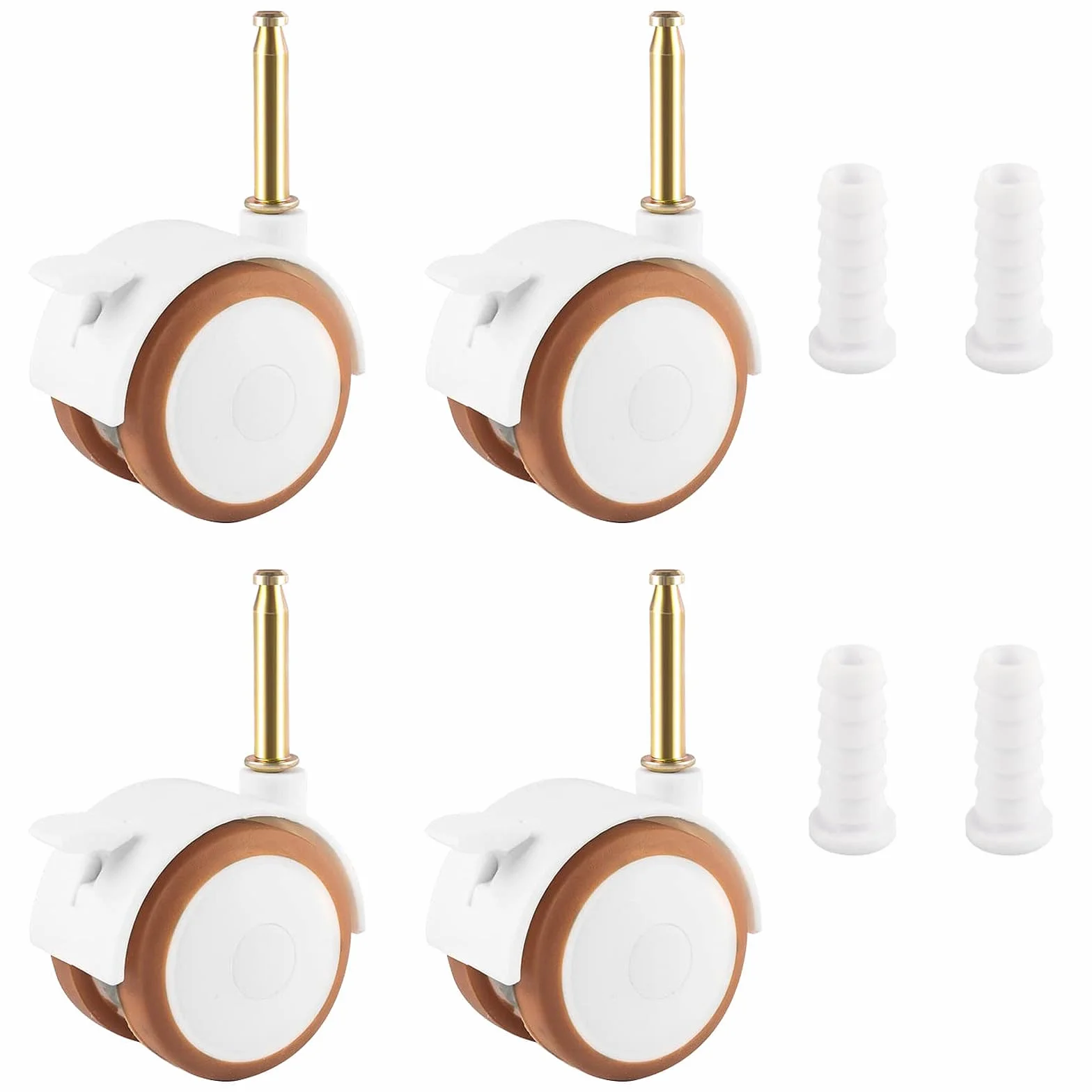 Ruedas para Cuna 4 Pcs Ruedas Giratorias con Freno Universal
