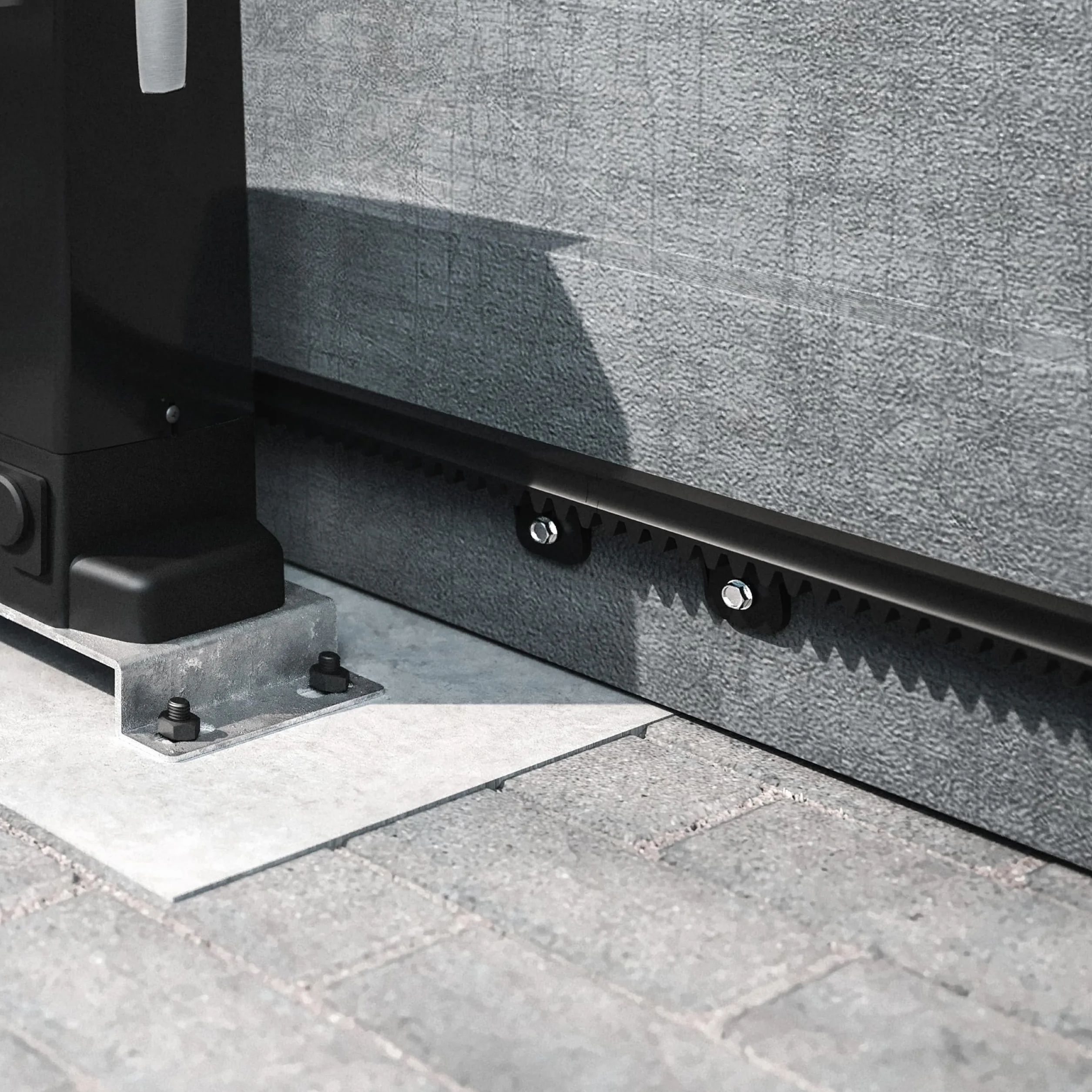 MOTORLINE Cremallera de Nylon CRM5 con Interior de Acero de 1 m para automatización de Puertas, sin Tornillos de fijación incluidos, sólo Compatible con Productos Motorline