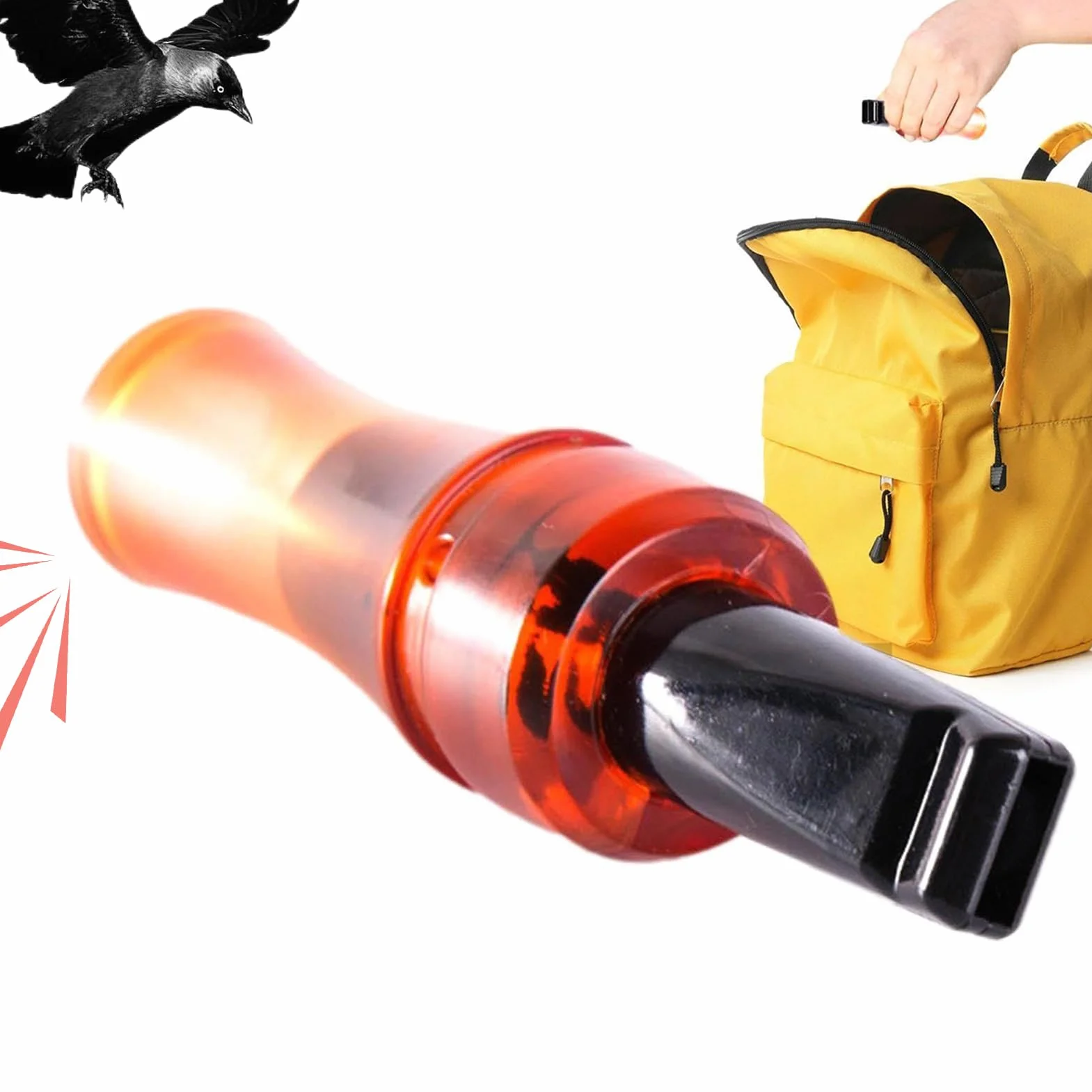 Silbato Llamador De Cuervos Atrayente Para Aves Caza Cebo Exterior Supervivencia Seguimiento Campamento Senderismo