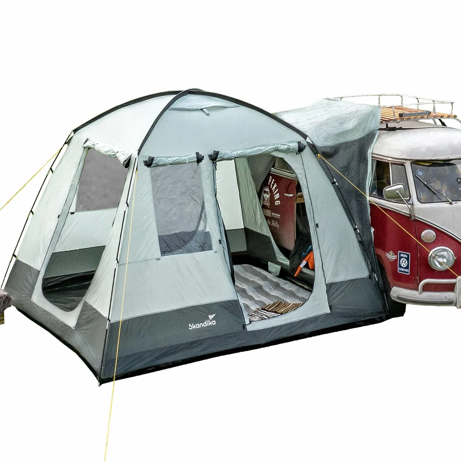 Skandika Pitea Van Tienda Avance Furgonetas Camping 4 Personas 310x300x225cm Suelo Cosido Bañera Mosquiteras