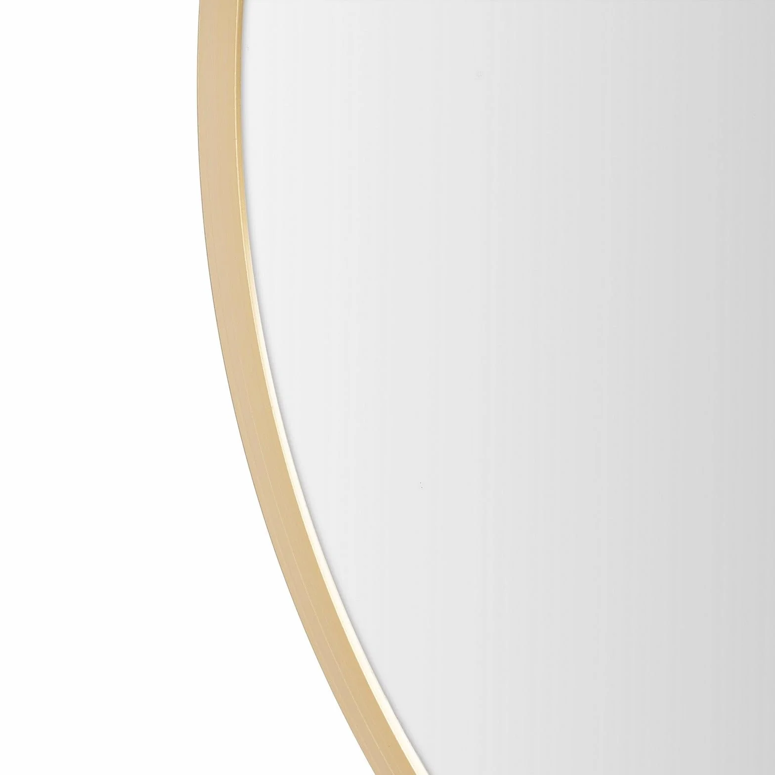 Espejo de Pared Redondo 60 cm Marco Aluminio Dorado LOLAhome Colgador Moderno