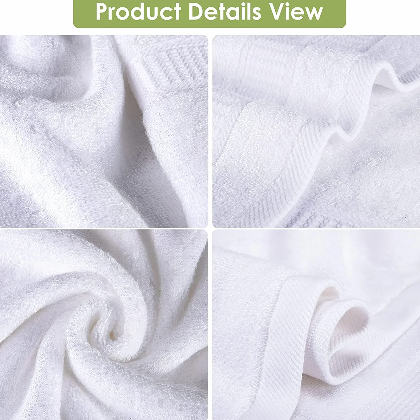 Paquete de 6 paños de bambú – paños blancos para cara – paños suaves y suaves para cara y cuerpo – paños de bambú natural para bebé – Juego de paños de lavado para bebé