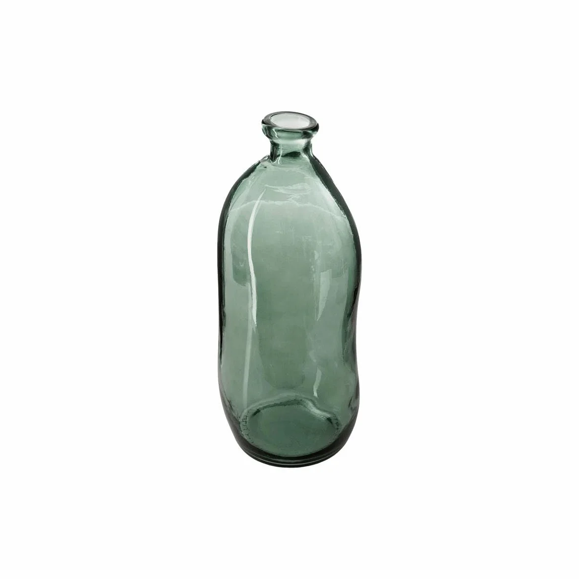 Atmosphera - Jarrón 'Dame Jeanne' - Vidrio Reciclado - Verde Caqui A. 35 cm