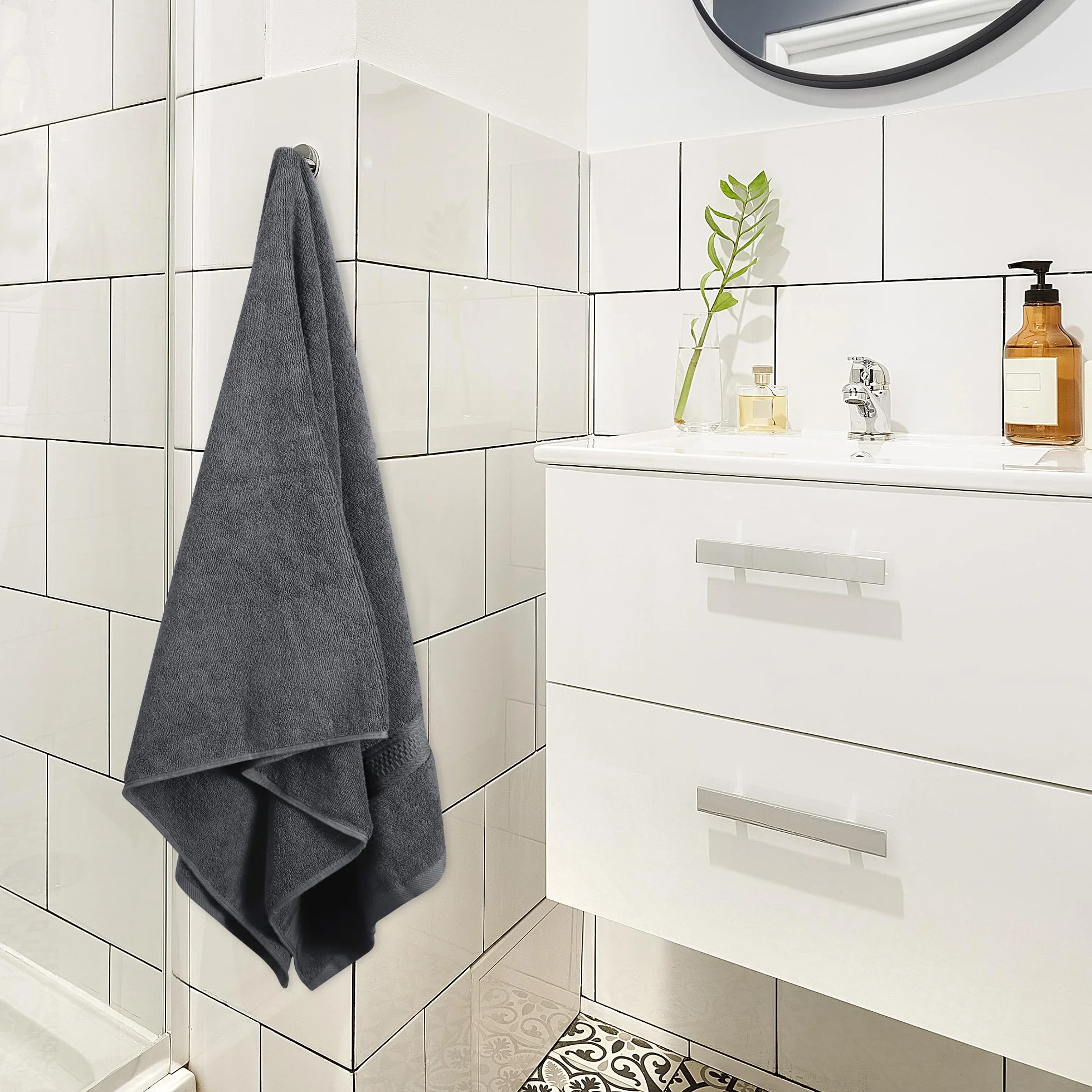 Utopia Towels - Conjunto de Toallas de baño (Paquete de 4, 69 x 137 cm) Toallas de algodón 100% Ring-Spun (Gris)