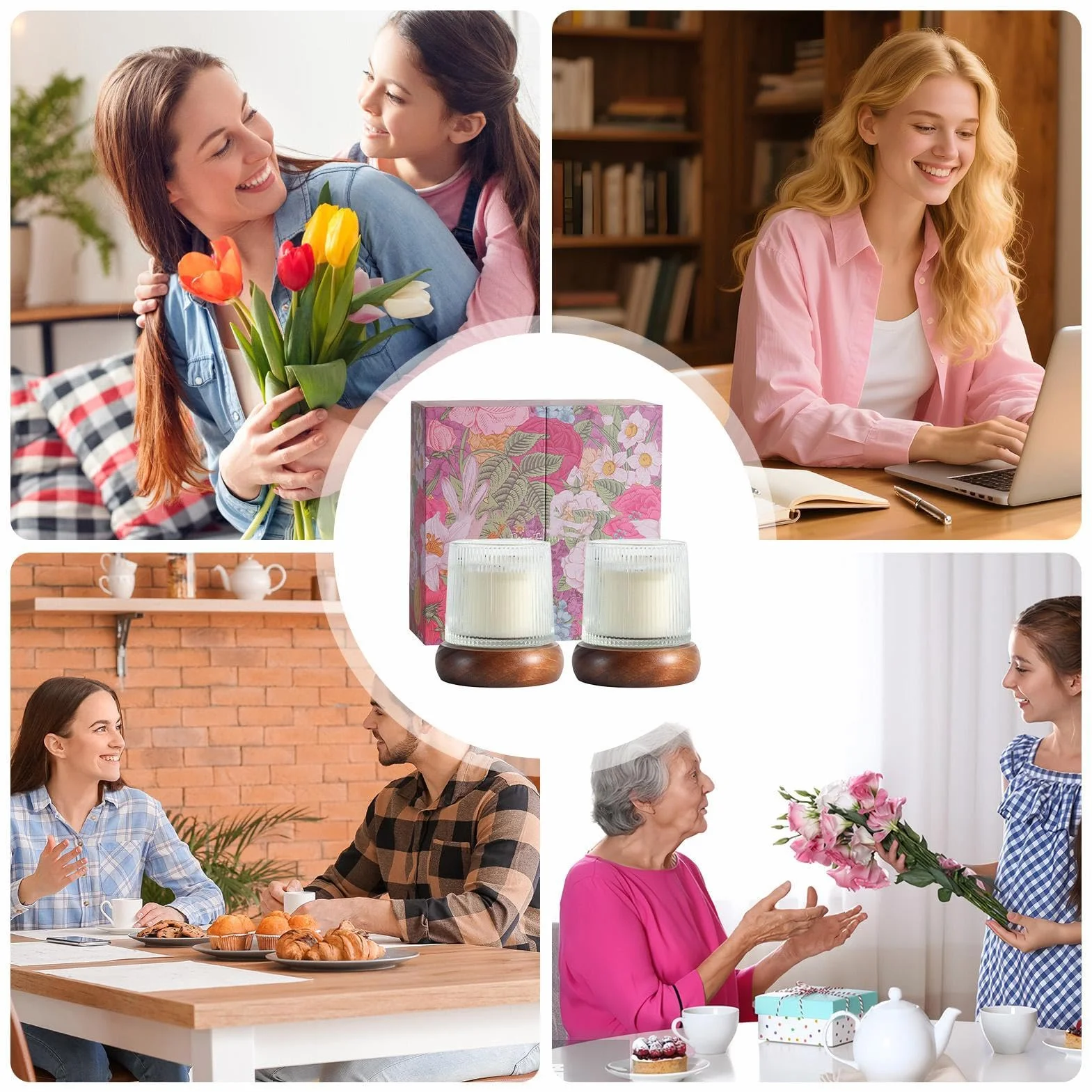Vela Aromática Estético con Soja Natural | Set de Velas de Aromaterapia con Tarjeta para Decoración del Hogar, Dormitorio, Salón, Baño, Relajación, Sueño, Regalo de