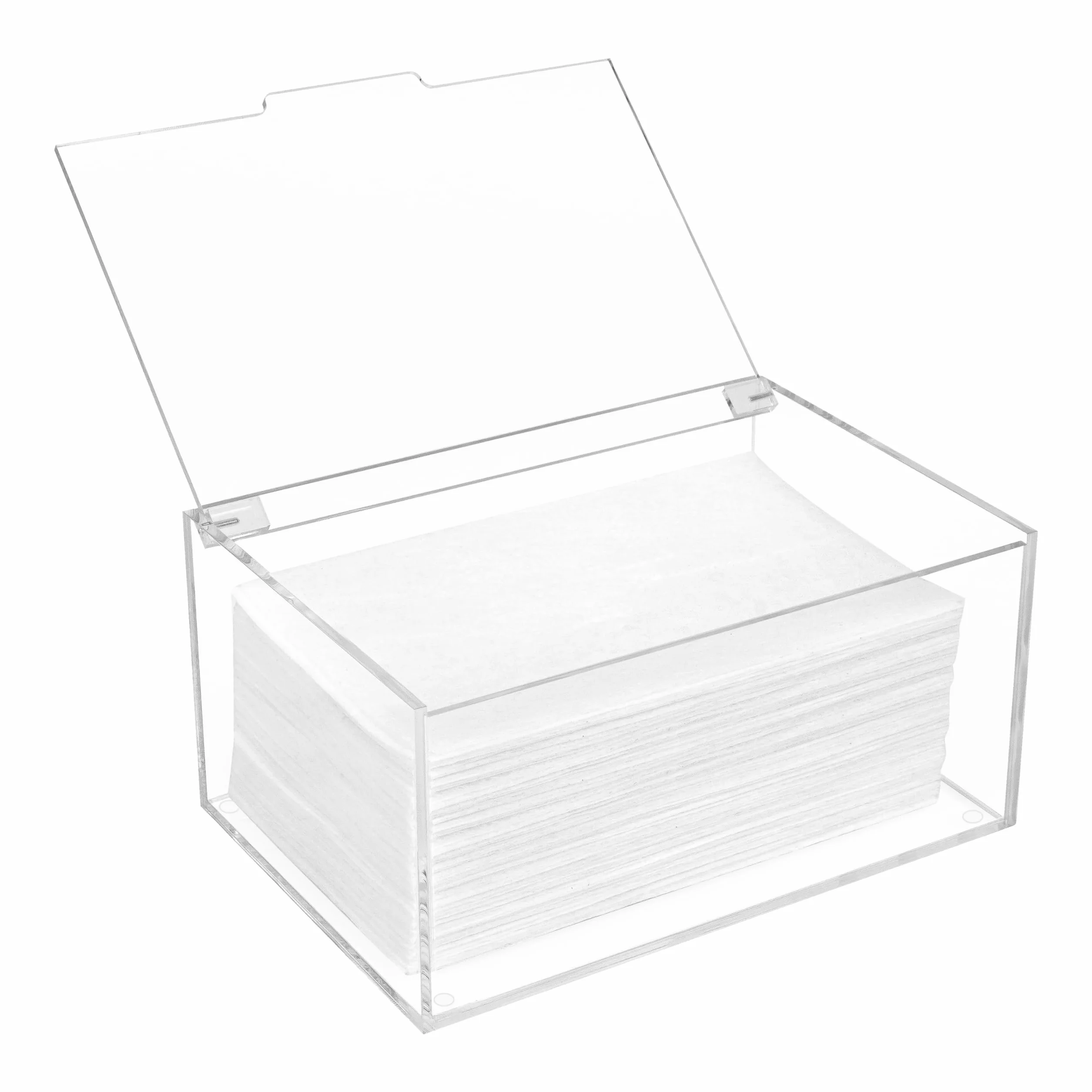 Winter Shore Soporte Metacrilato para Productos de la Secadora- Caja Acrilico Transparente con Tapa Artículos de Limpieza, Alfileres y Más - Dispensador Metacrilato Rectangular Capacidad Máxima 1,8 L