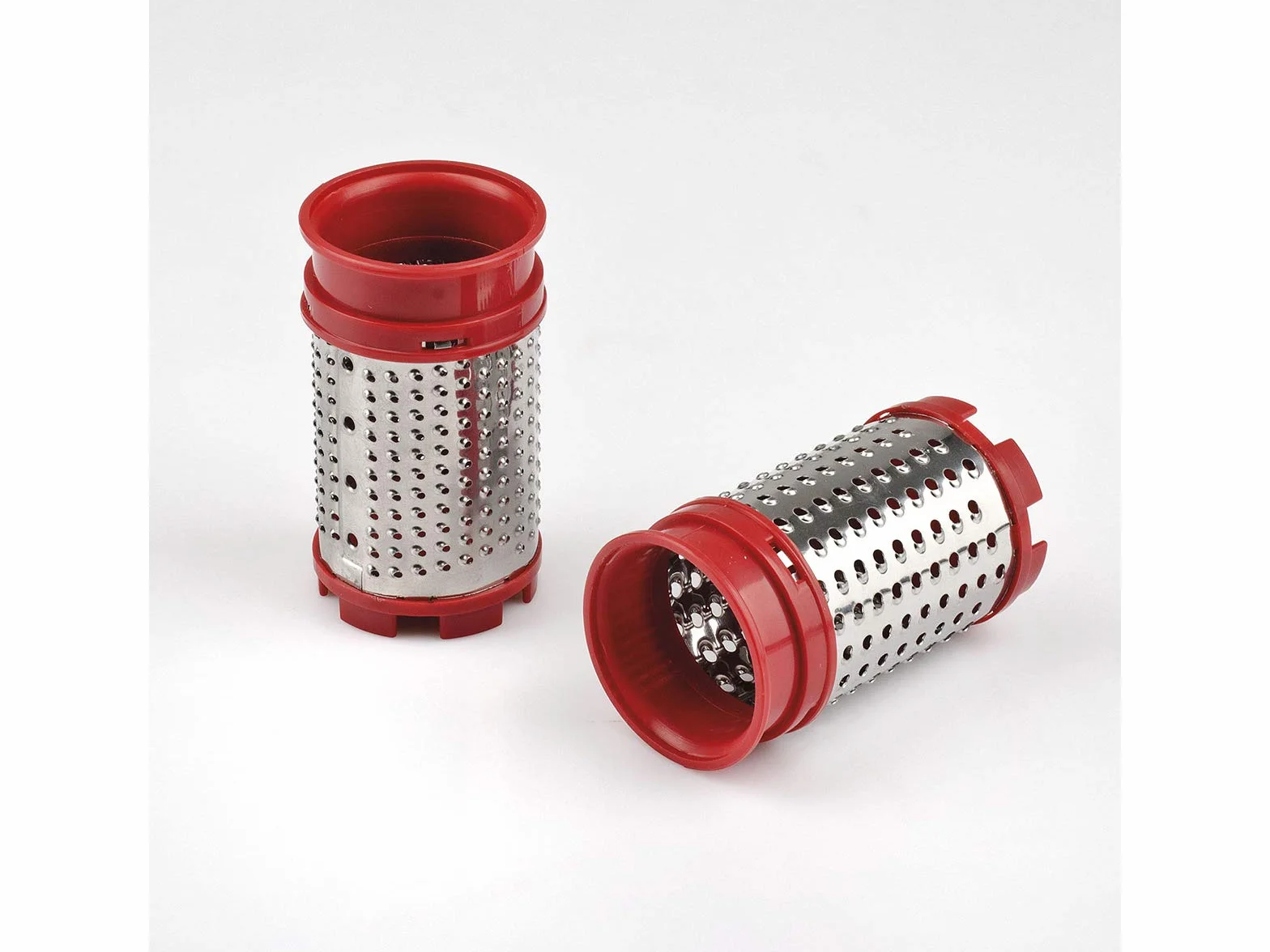Girmi GT02 - Rallador de acero inoxidable, 12W, cilindros finos y gruesos, color rojo