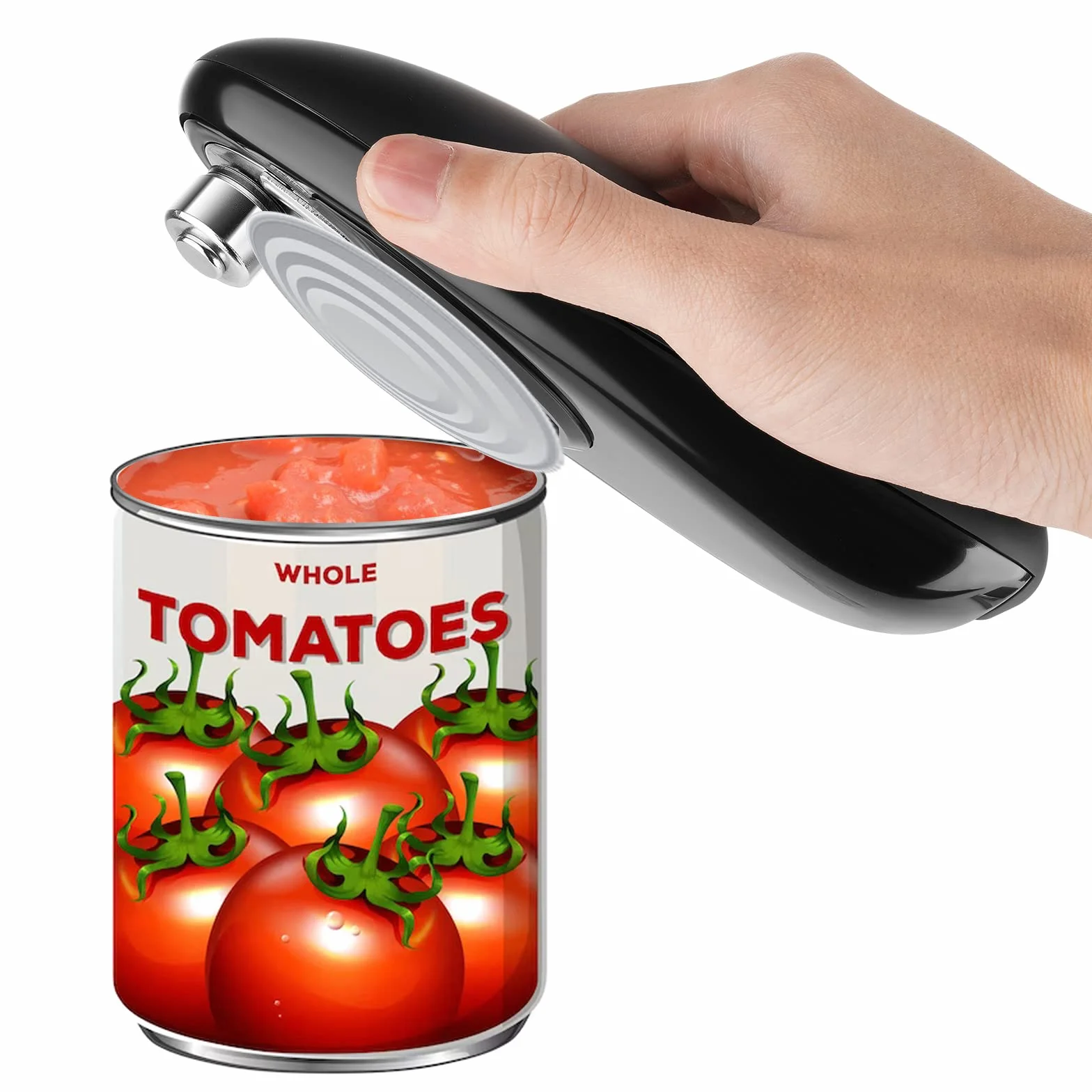Abrelatas eléctrico, abrelatas automático One Touch 360 ° Rotación Automática Stop Utensilios de cocina para cocineros, personas mayores, niños y batería lesionada, por favor, pida por separado