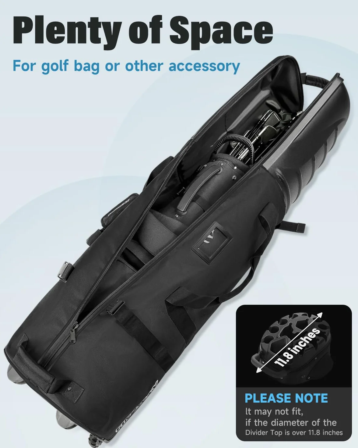 Findway Fundas de Viaje para Palos de Golf con Ruedas, Duraderas y Portátiles