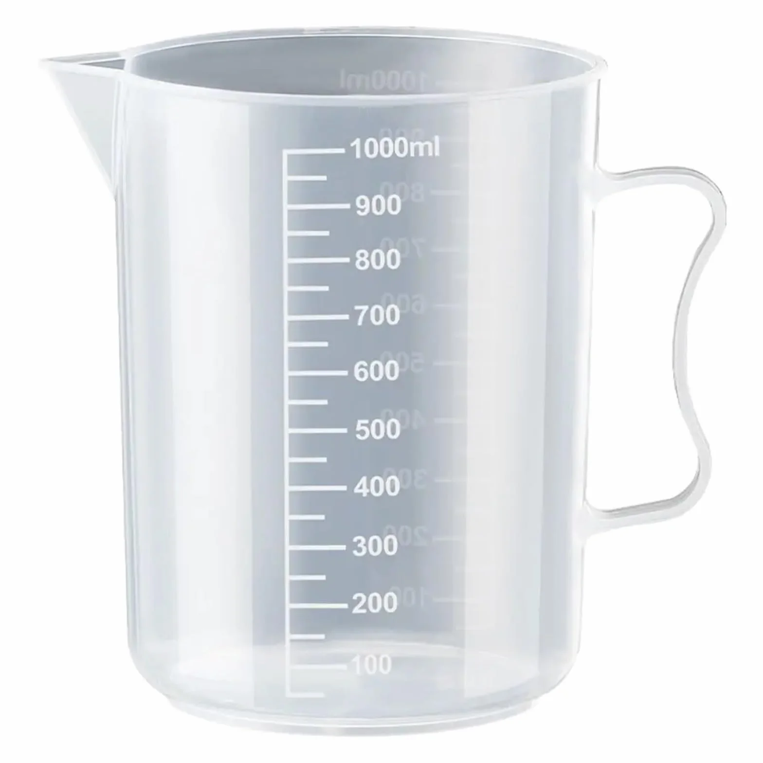 Vaso medidor graduado transparente de gran capacidad, vaso de laboratorio de plástico con tapa, vaso mezclador transparente for cocina y repostería.(5000ml(with a lid))