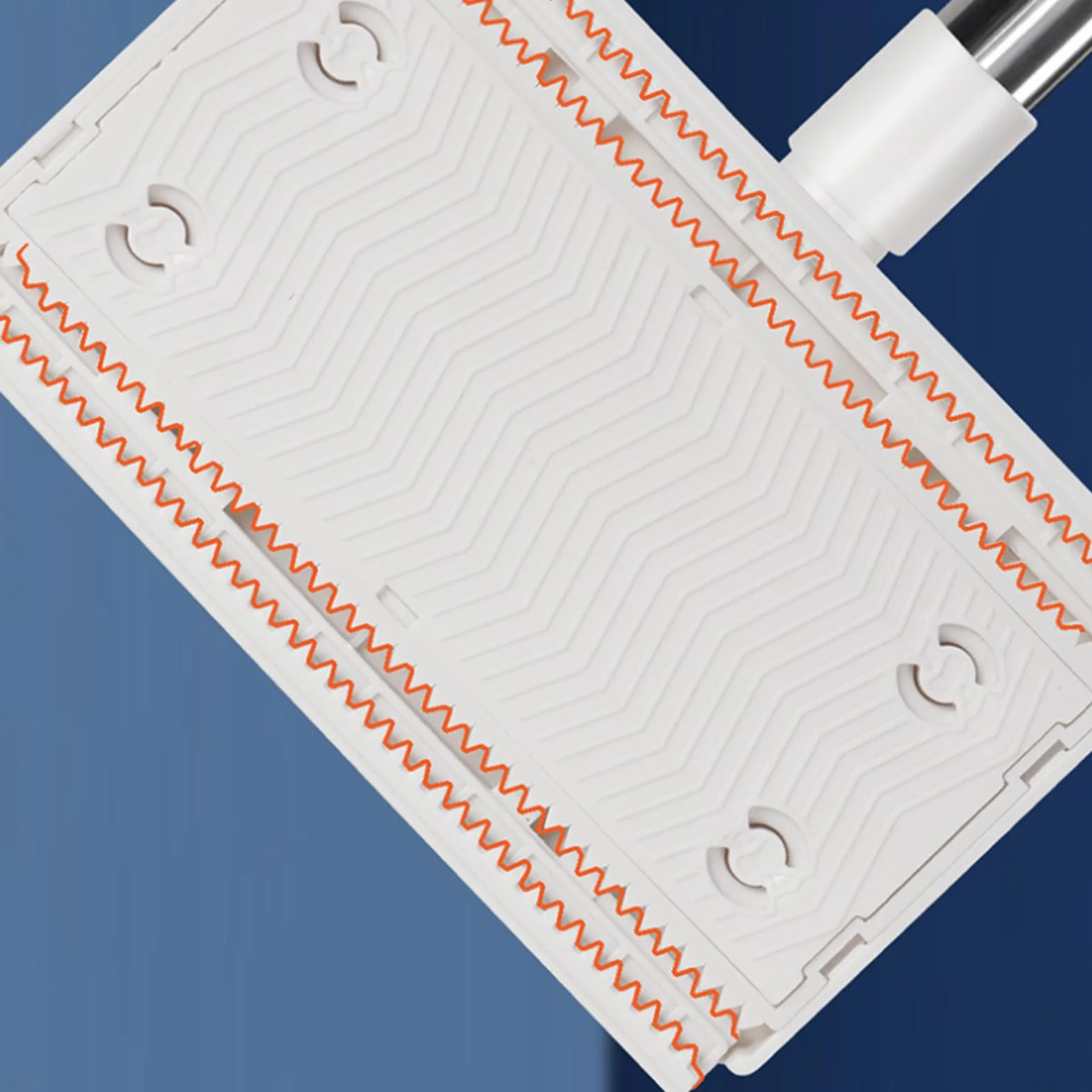 Genérico Mopa Incluye 4 Paños Reutilizables, 100×16×8,5cm Tipo Desmontable con Botón Pulsador Mopas, Fabricada En Resina De PP Y Varilla Telescópica De Acero Inoxidable, para El Hogar Y La Oficina