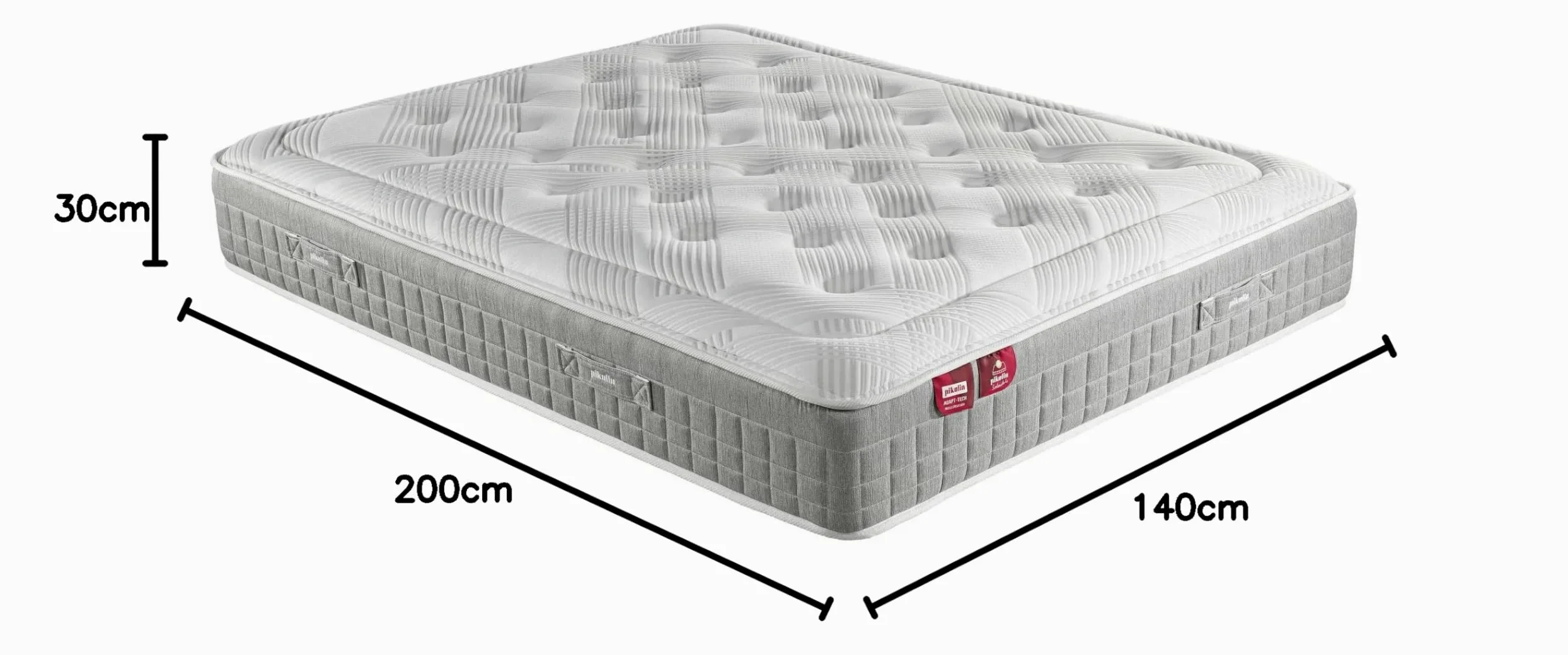 PIKOLIN Colchón Sleep | Muelles Ensacados | Altura 30 cm | Firmeza Media | Tecnología Adapt Tech | Confort Excelente | Descanso Totalmente Reparador | 140x200