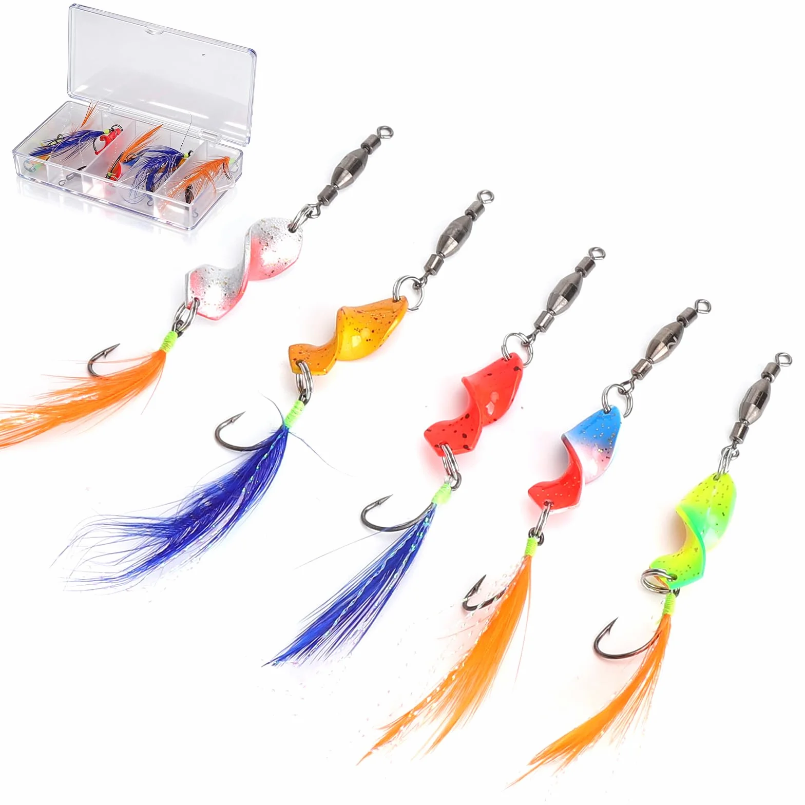 Cucharillas Pesca Trucha con Caja Accesorios Set 3 g