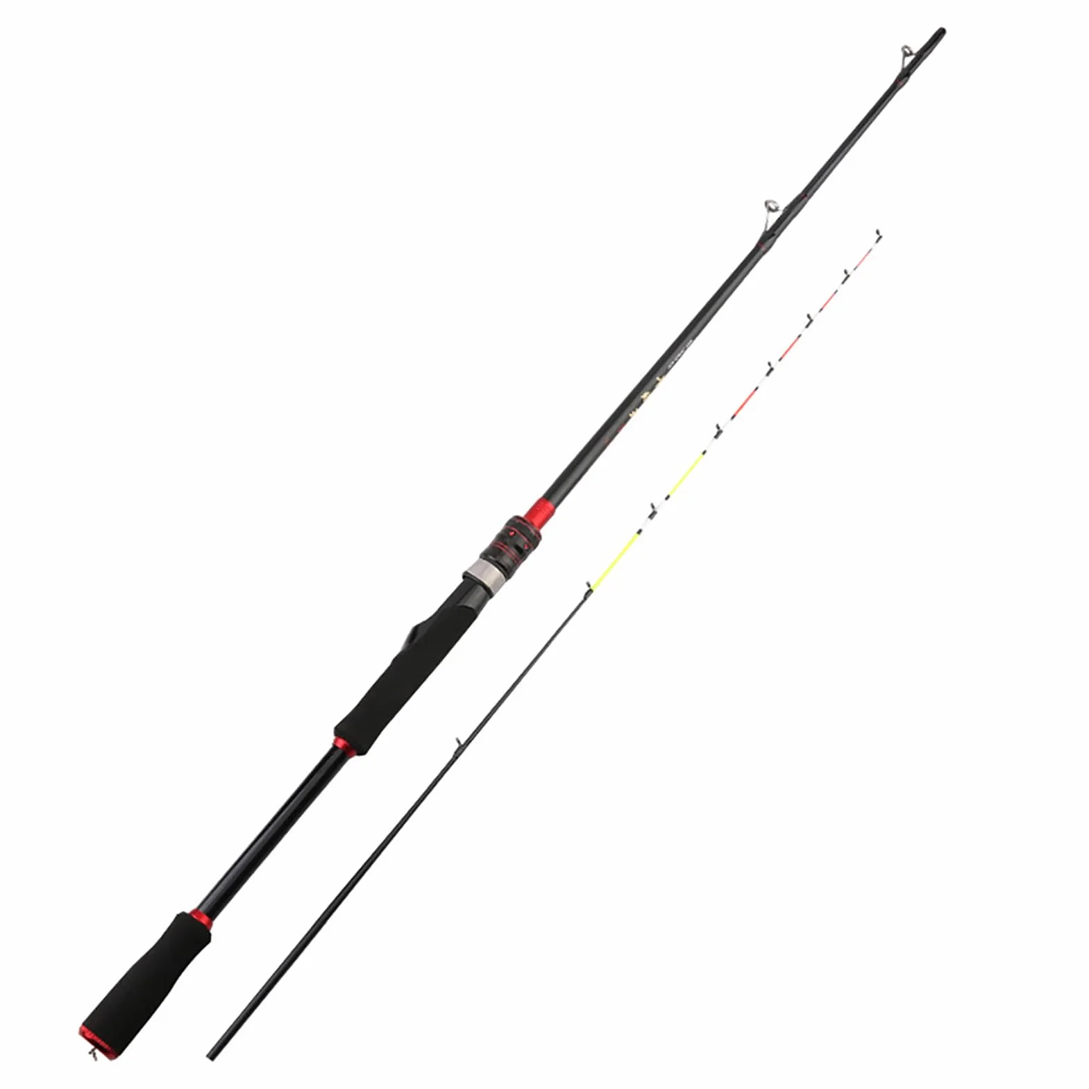 Bastón de Pescar Baitcasting Caña de Pescar Shore Cast Long Cast Soft Tail Balsa Raft Rod