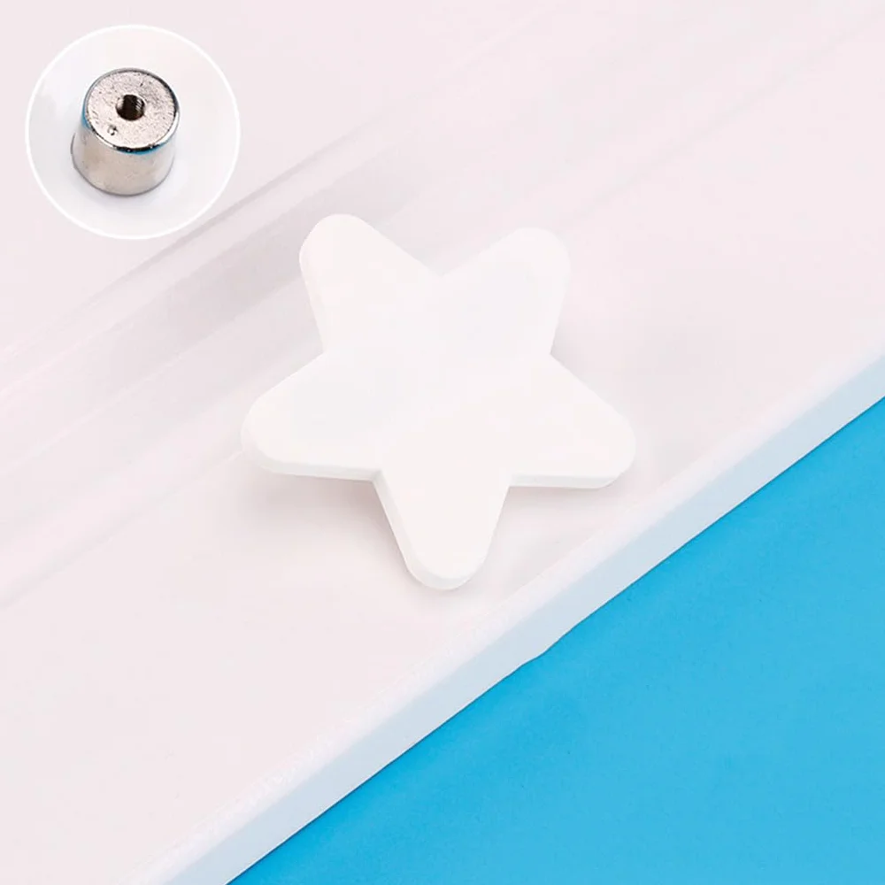 2 piezas Tiradores en Forma de estrella Manilla Puerta Habitación infantil Perilla para Cajón Asas de gabinete Tiradores Armarios de Goma Manijas Multicolor
