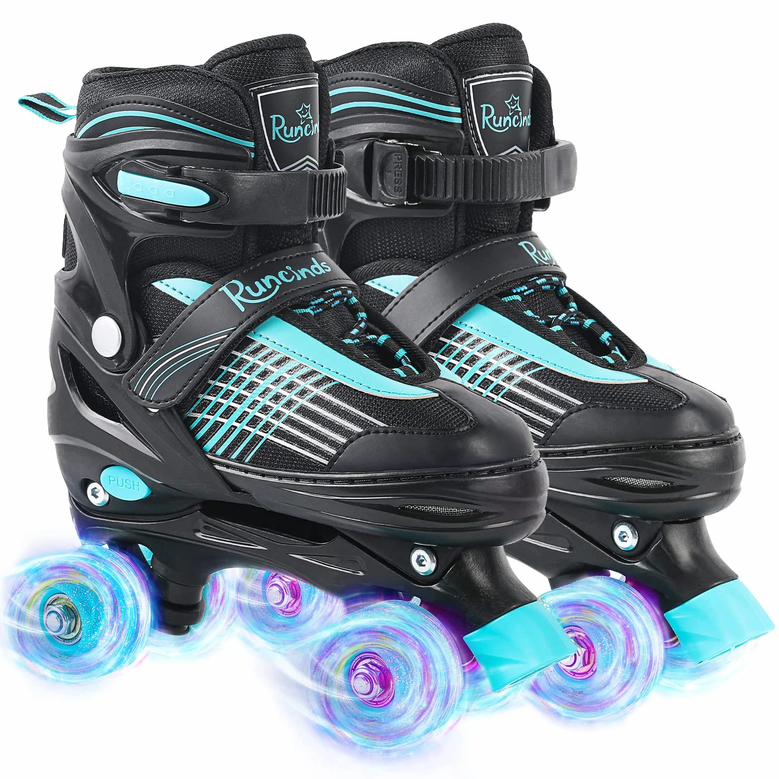 Patines en Paralelo Ajustables para Niños con Ruedas Iluminadas