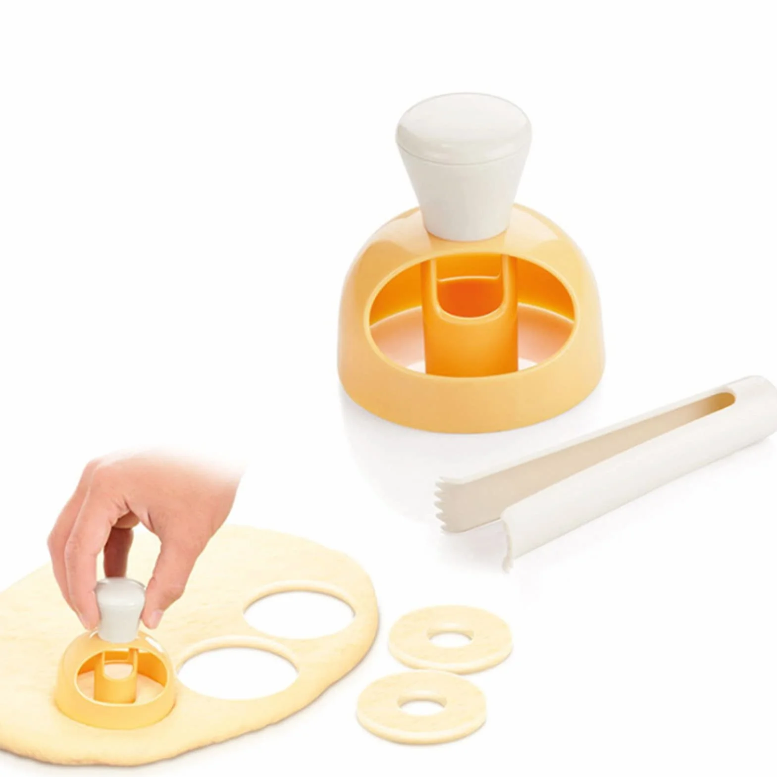 Molde para Donas con Pinzas para Mojar, Hecho De Plástico Reutilizable, Conveniente para Hacer Donas, Moldes para Donas para Cocina Y Restaurante