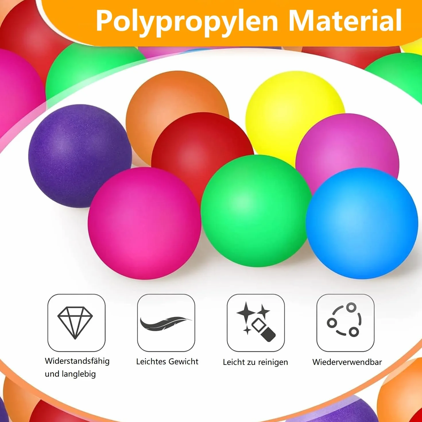 Pelotas de Ping Pong Coloridas 40mm Multifunción para Adultos y Niños