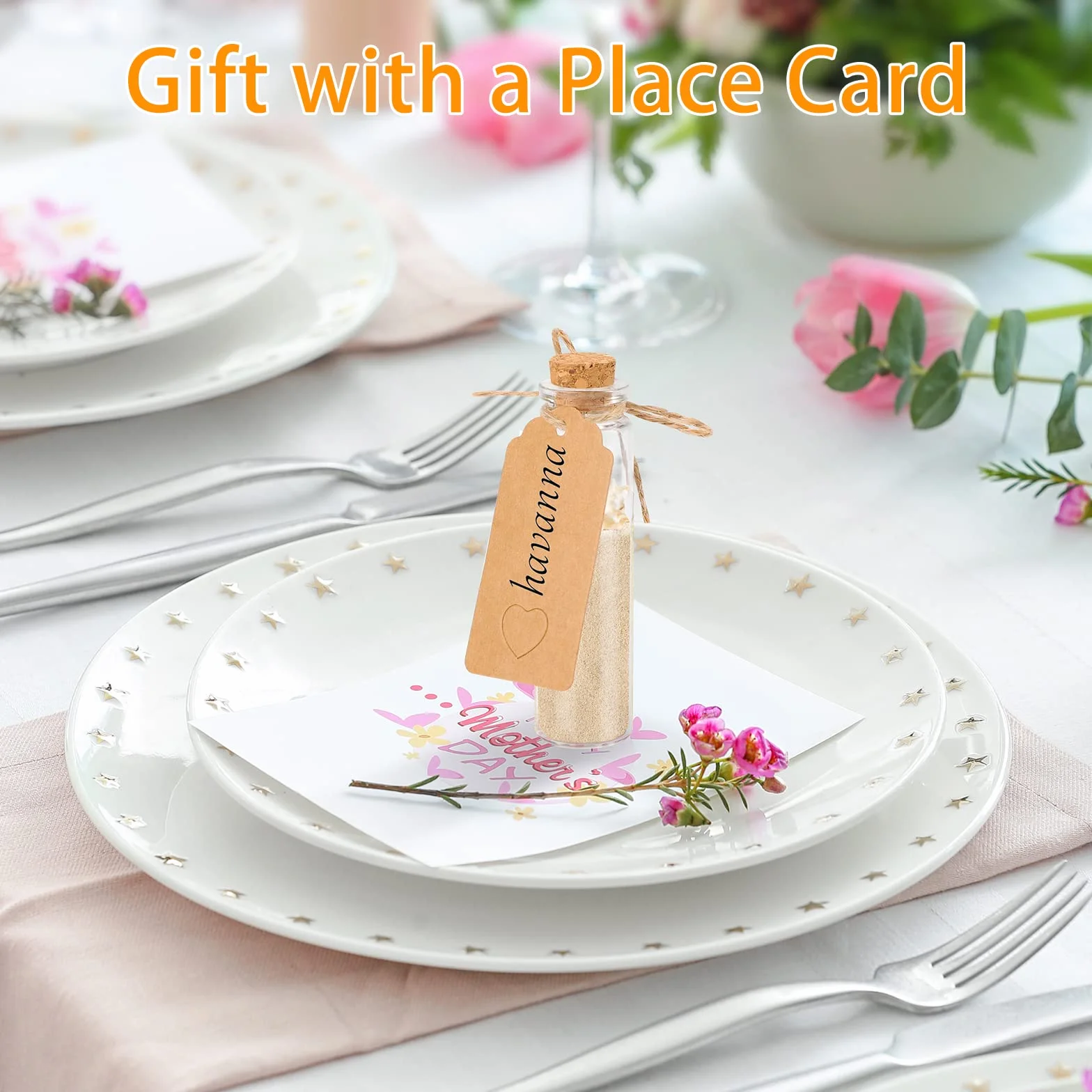 40 Piezas Mini Botellas de Cristal, 20ml Botes Cristal Pequeños con Tapon Corcho, Botellitas Frascos de Vidrio con Colgante en Forma de Corazón, Regalitos Invitados Bodas Decoración Fiesta