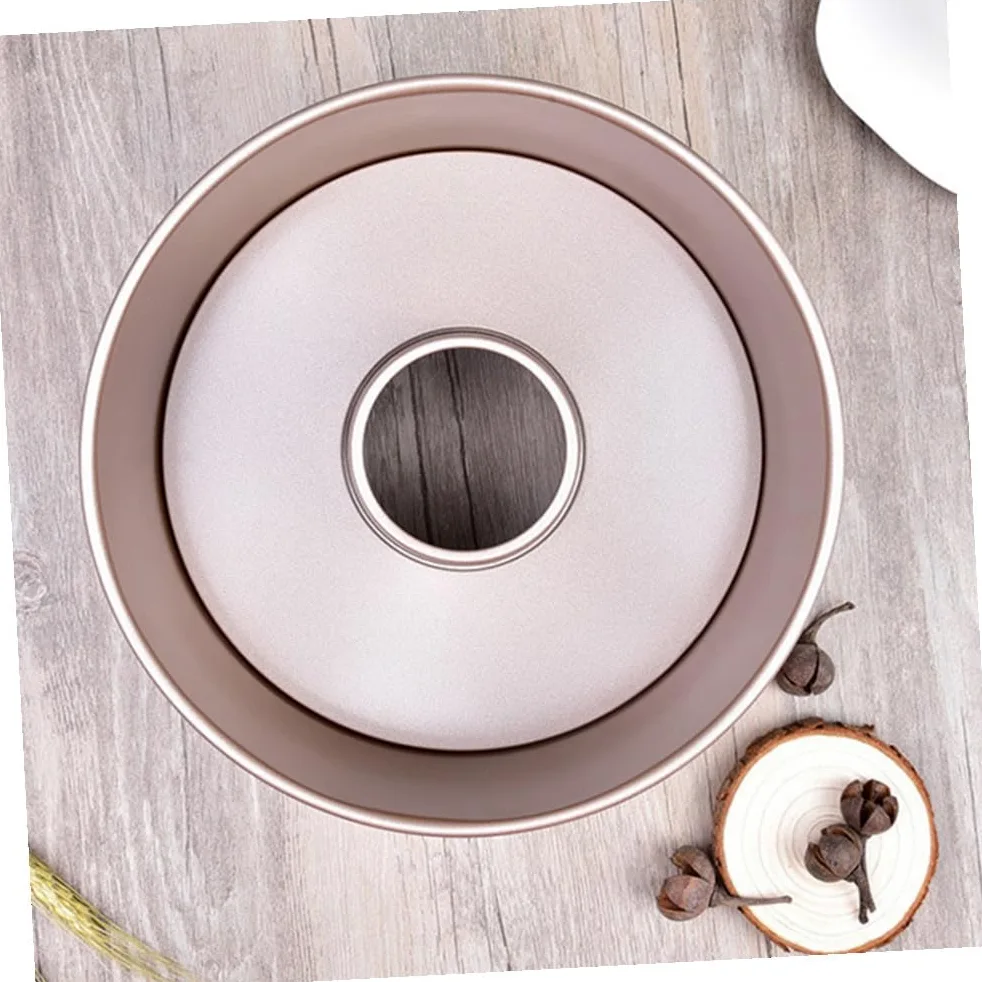 Ipetboom Molde para Pasteles Desmontable Antiadherente de Acero al Carbono 21x21x10 Cm Fondo Extraíble y Cavidad Hueca para Horno, Bandeja para Hornear Tartas y Pudín, Utensilio