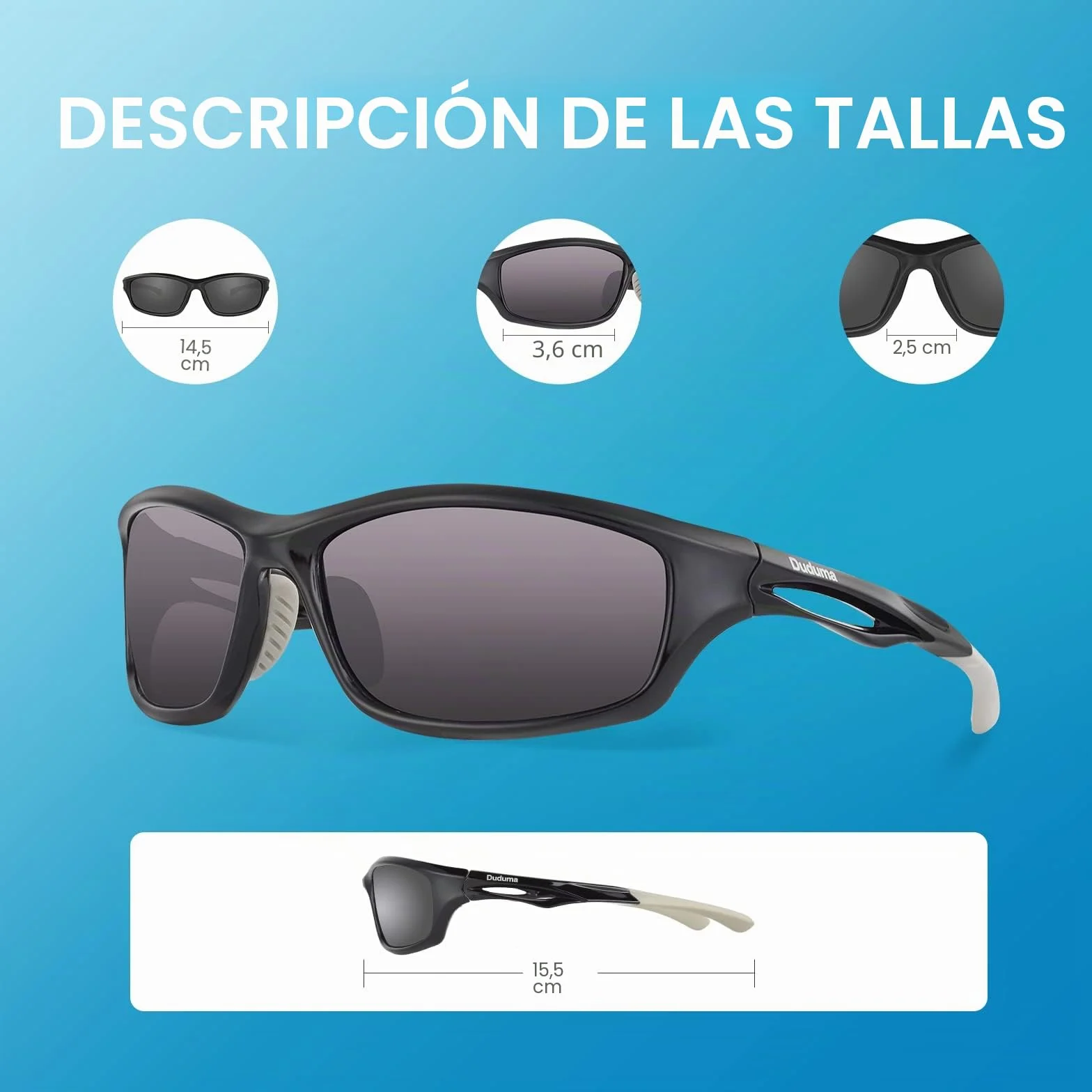 Duduma Gafas de sol polarizadas hombre Ciclismo Pesca Running Protección UV400 TR90