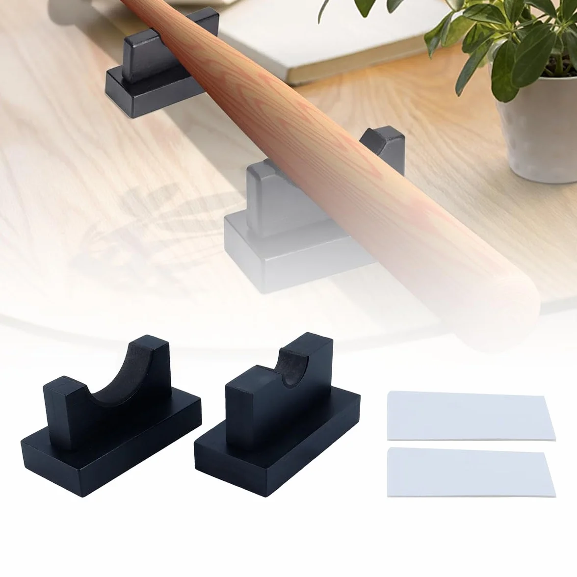 Soportes Para Vitrina De Béisbol Negro Para Exhibir Bates
