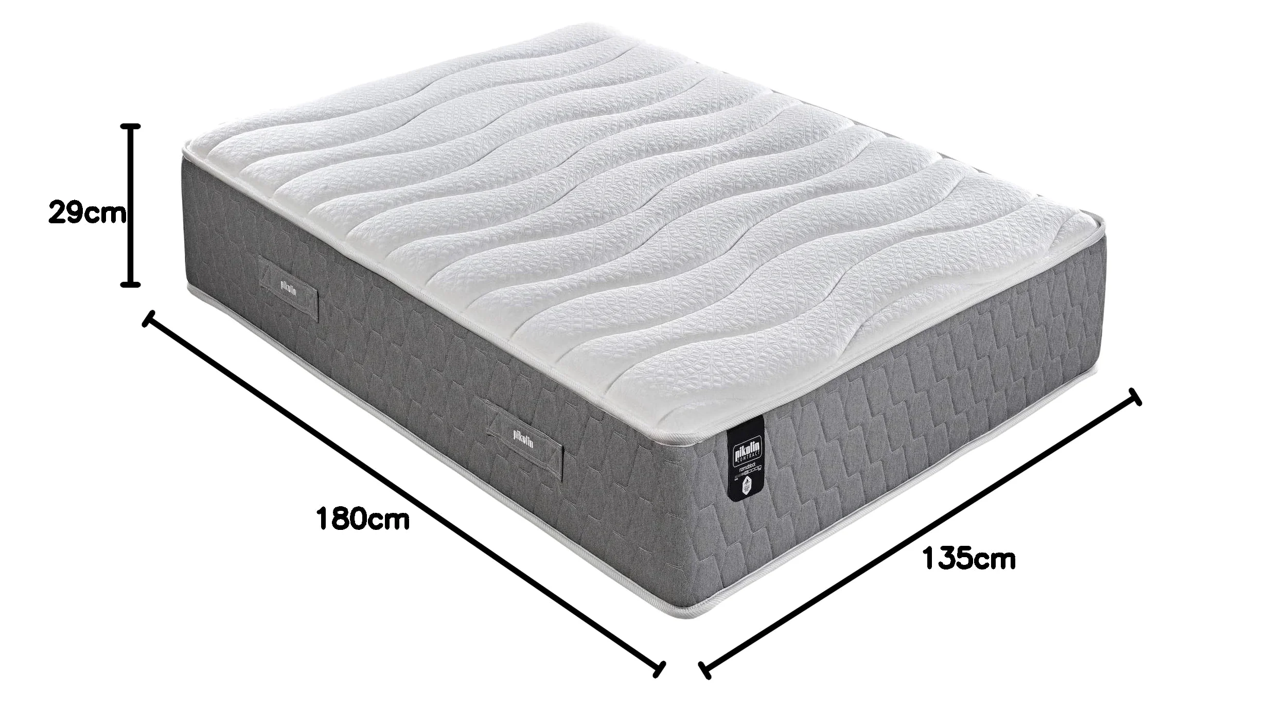 PIKOLIN Colchón de Muelles Normactive Quebec Visco CM10275 Firmeza Media con 2 Caras y Altura 29 cm Confort Viscoelástica con Tecnología de Higiene Total