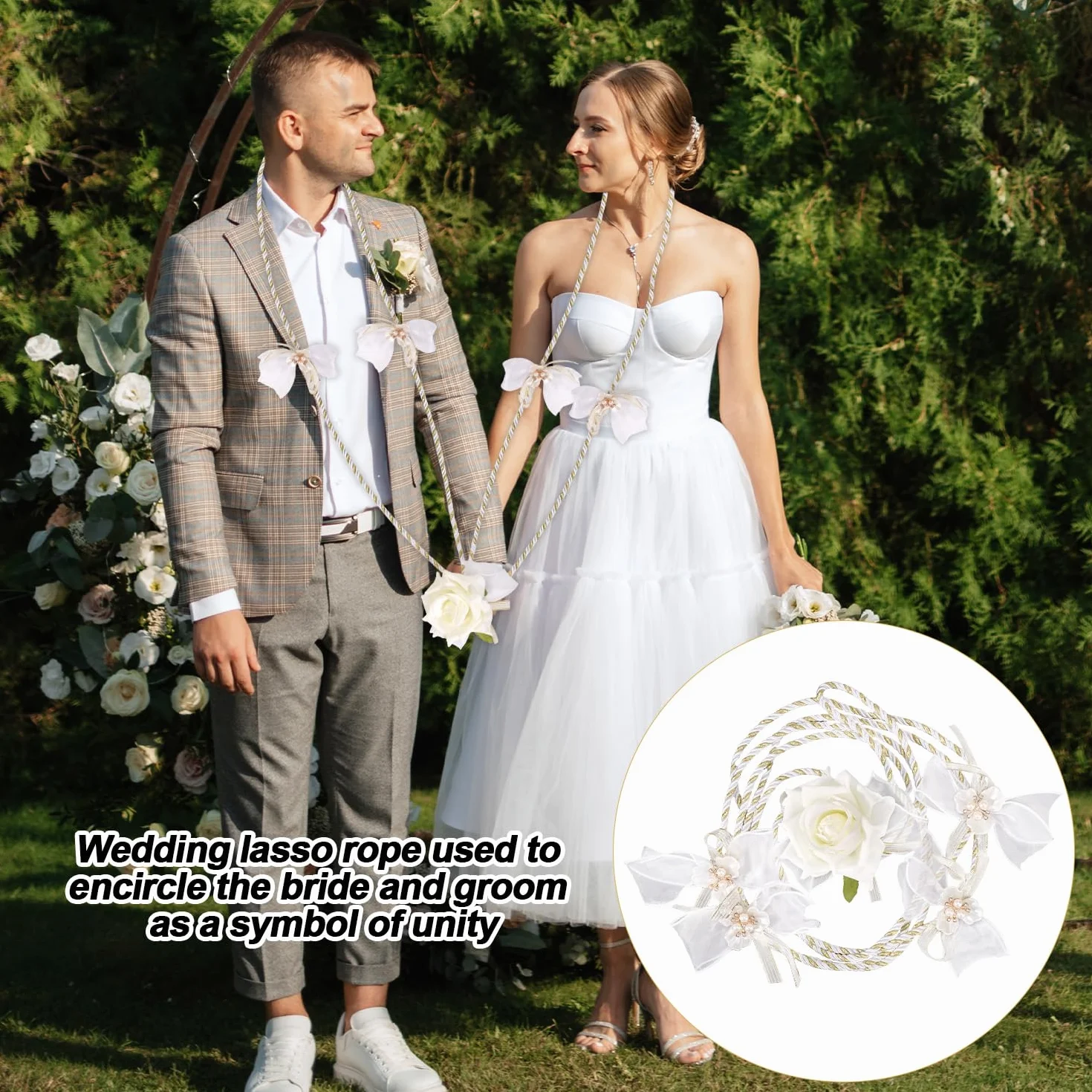 Gosknor Lazo de Boda Delicado Cuerda Lazo Ceremonia Cordón Unión Suministros Decoración para Regalos Novia México