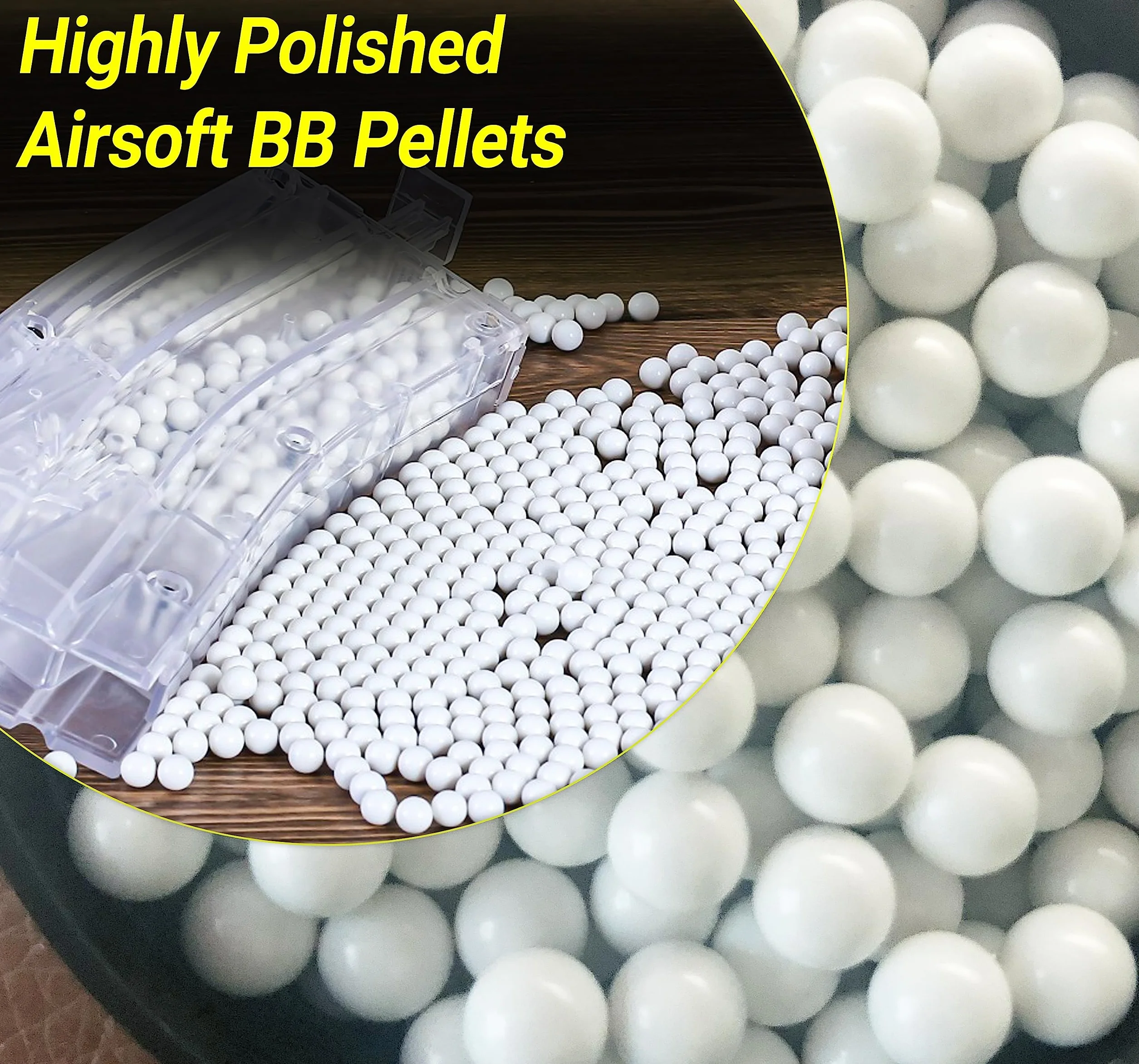 Neez Softair BB Pellets 6 mm Bolas de plástico Paintball 0.12g 0.20g 1000 Rondas