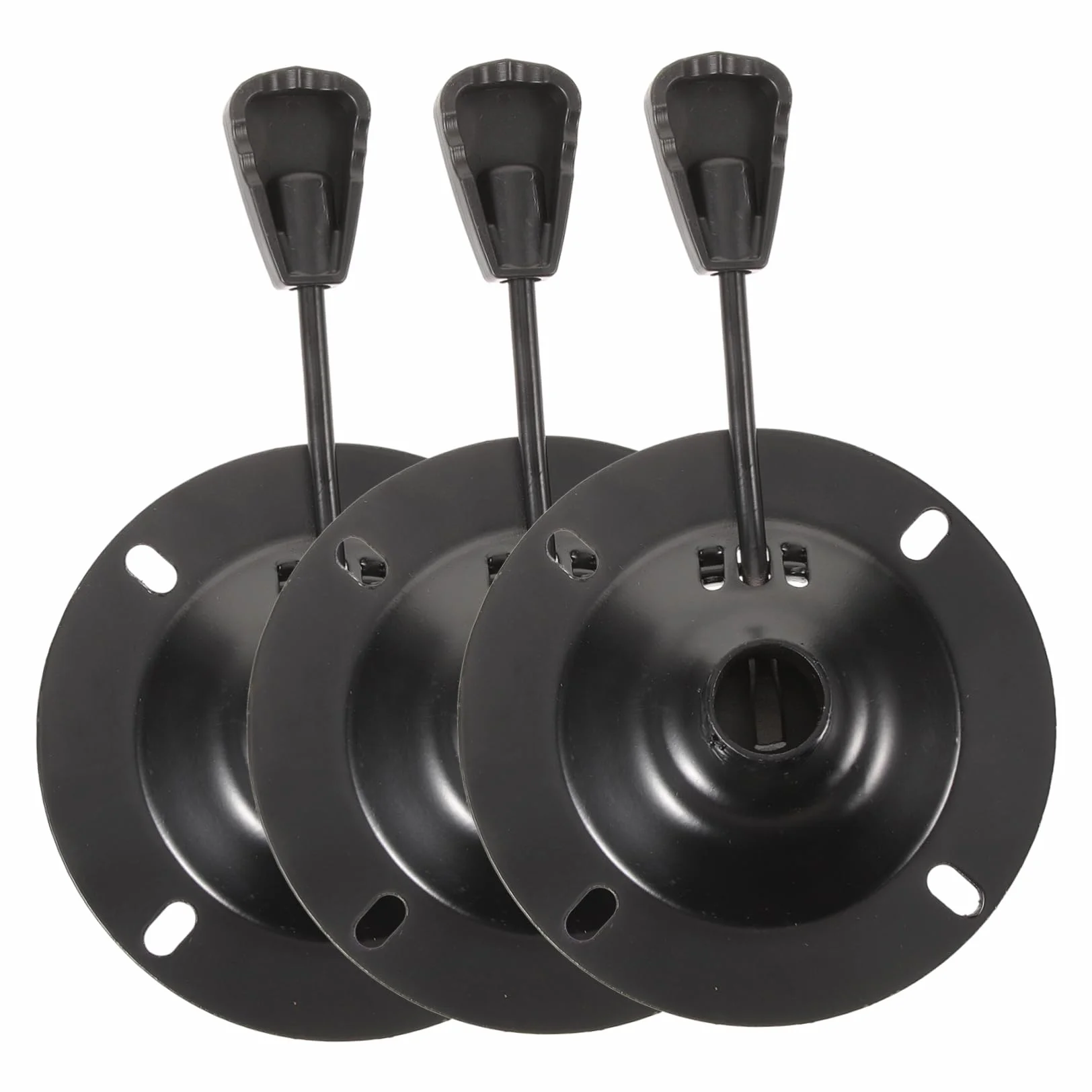SHINEOFI Base Giratoria de Silla de Escritorio Negra de Hierro, 3 Piezas | Placa Redonda, Control de Inclinación, Pieza de Repuesto para Silla Giratoria
