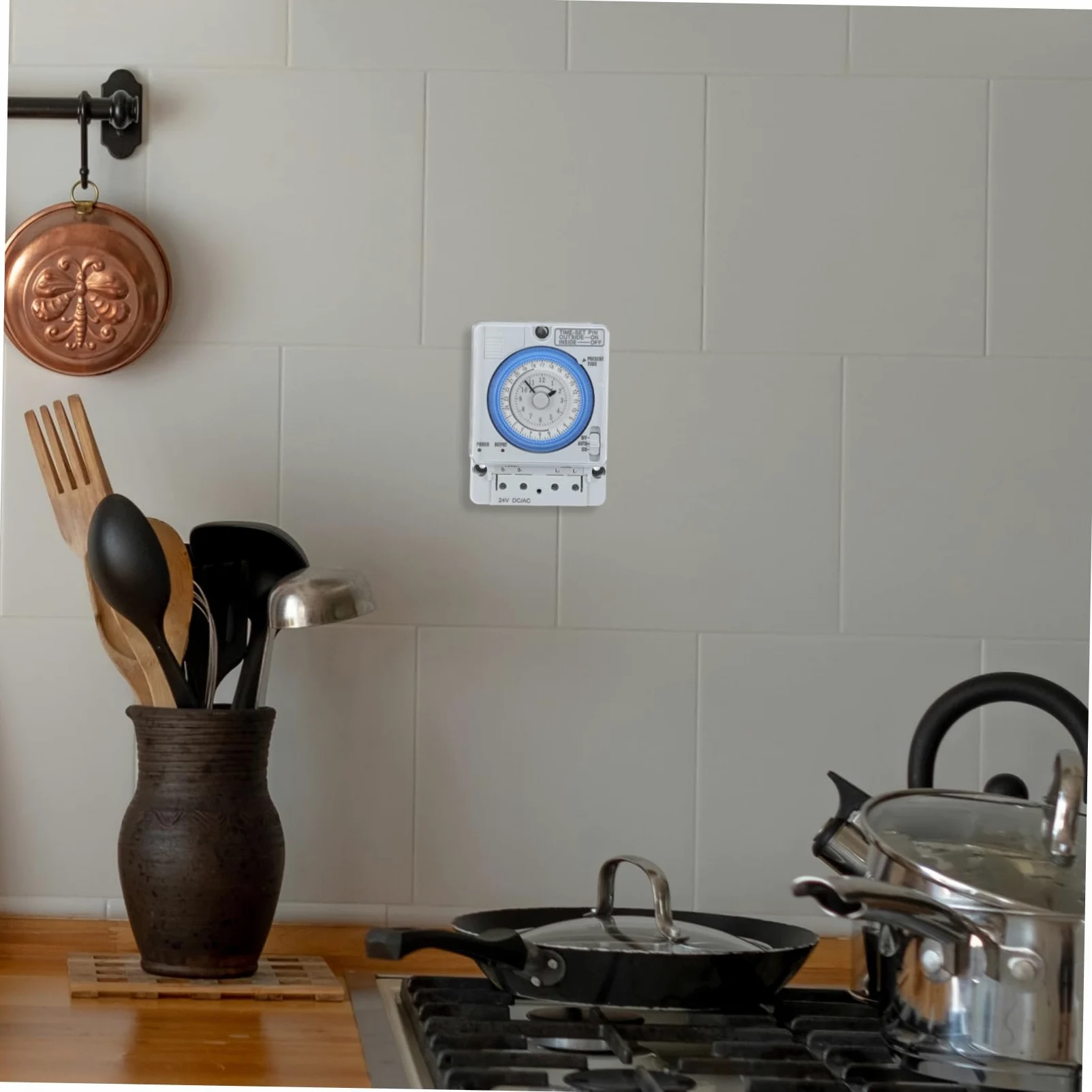 Temporizador Mecánico de Cocina Blanco Pc, Cuenta Regresiva Analógica | Uso Sencillo y Portátil, Diseño Simple, para Hornear y Preparar Pancakes Estilo Aleatorio