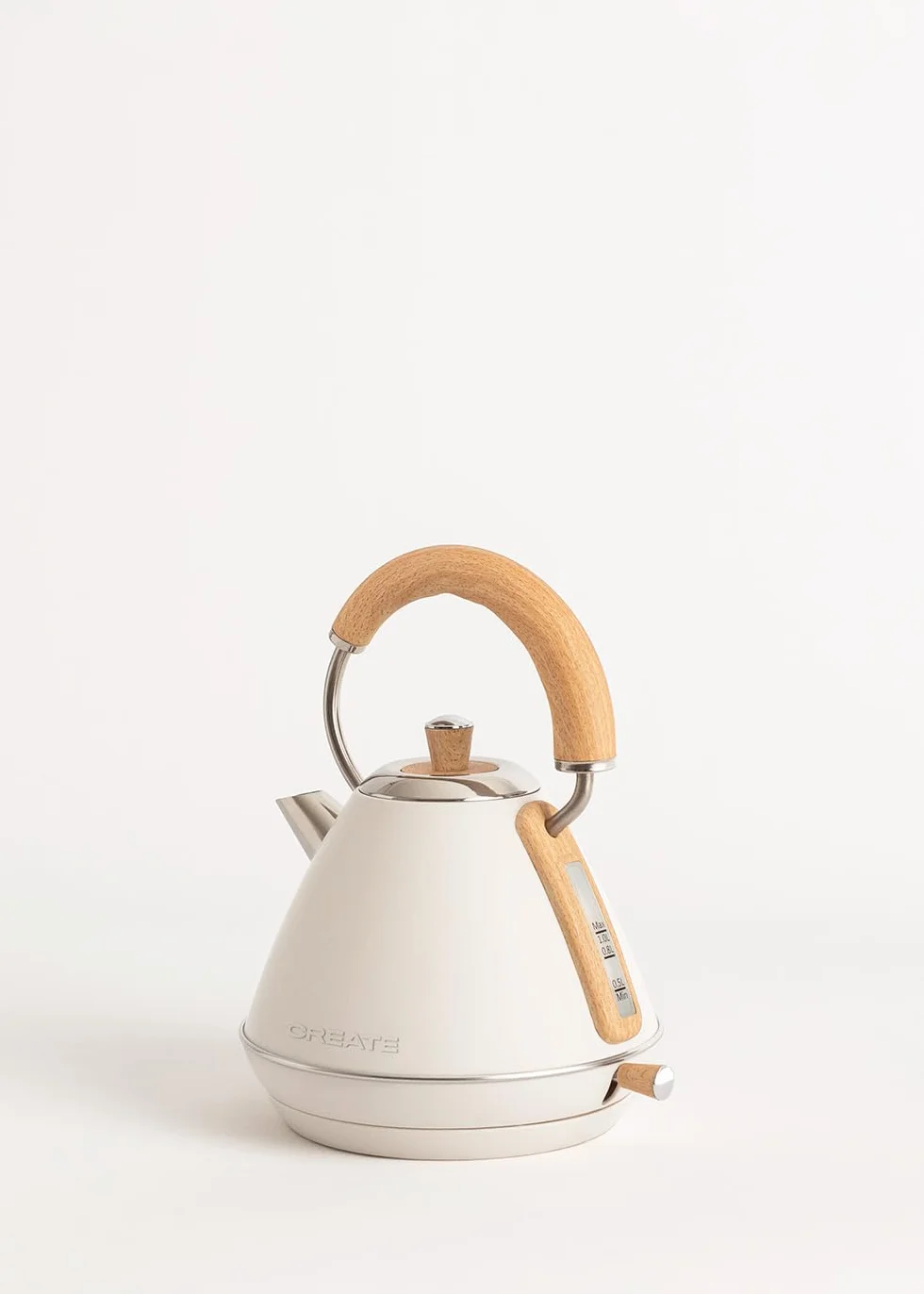 CREATE/PACK TOAST RETRO + KETTLE RETRO M/Tostadora de pan blanco roto con hervidor de agua blanco roto/Hervidor de 1 L