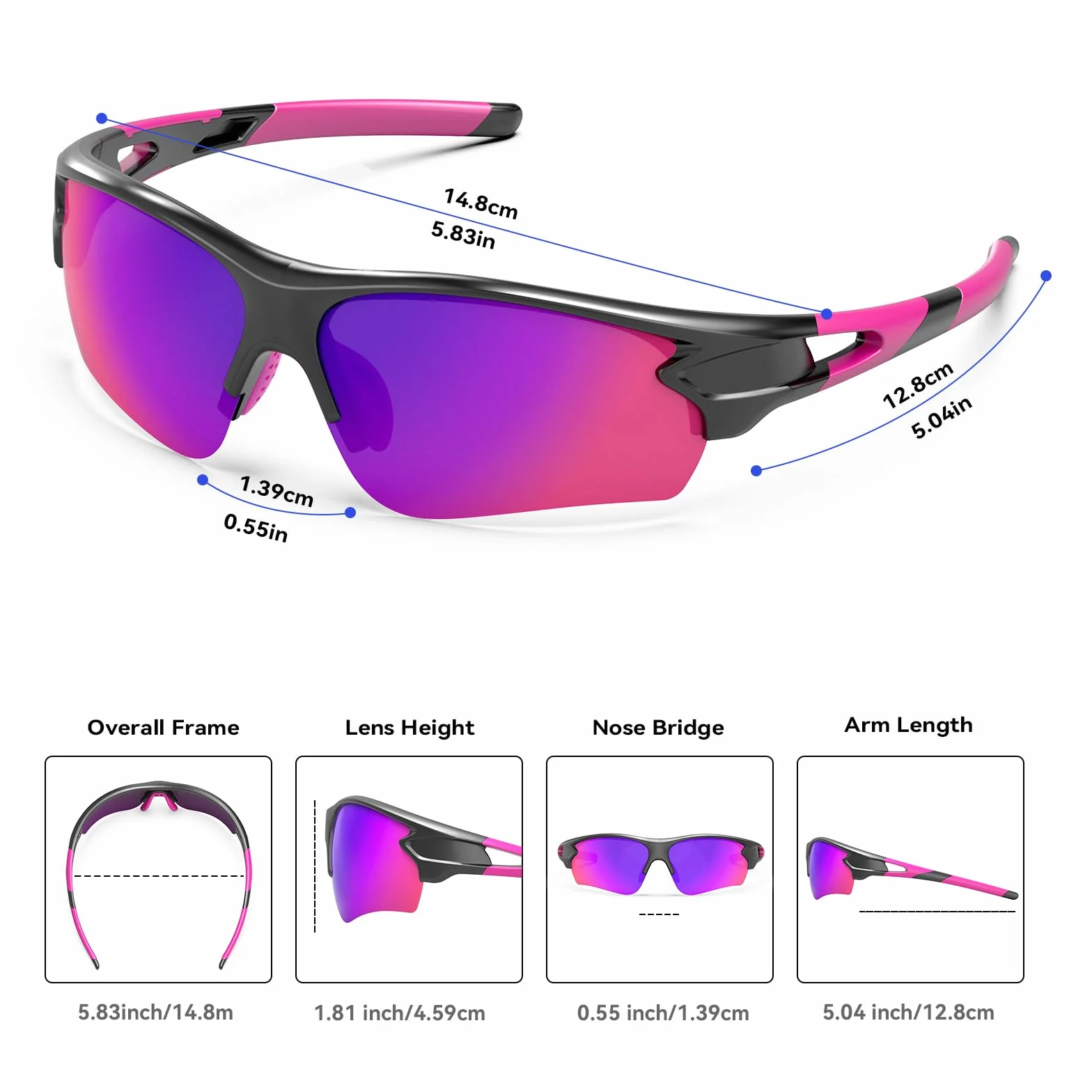 BEACOOL Gafas Ciclismo Polarizadas Protección UV Deportivas Hombre Mujer
