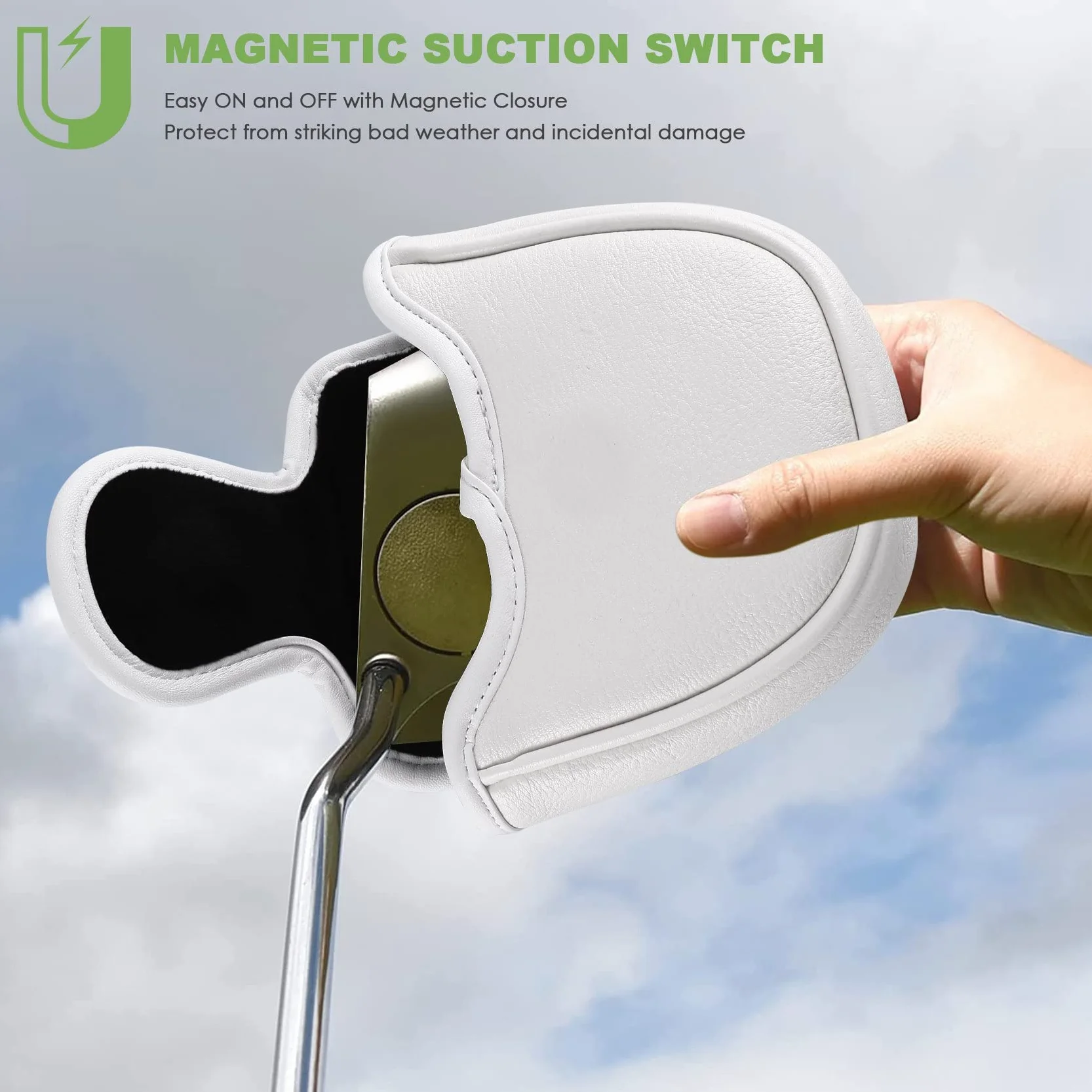Cubierta magnética para putter de golf, compatible con 2 Ball, LH
