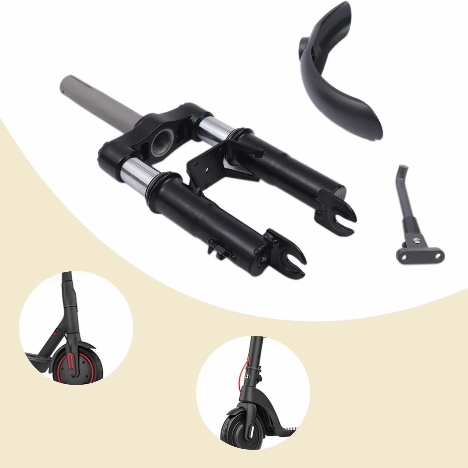 Horquillas de suspensión de aleación de aluminio con soporte y defensa, piezas de absorción de impactos para Xiaomi M365, 1S, Pro, Pro2 y Mi3