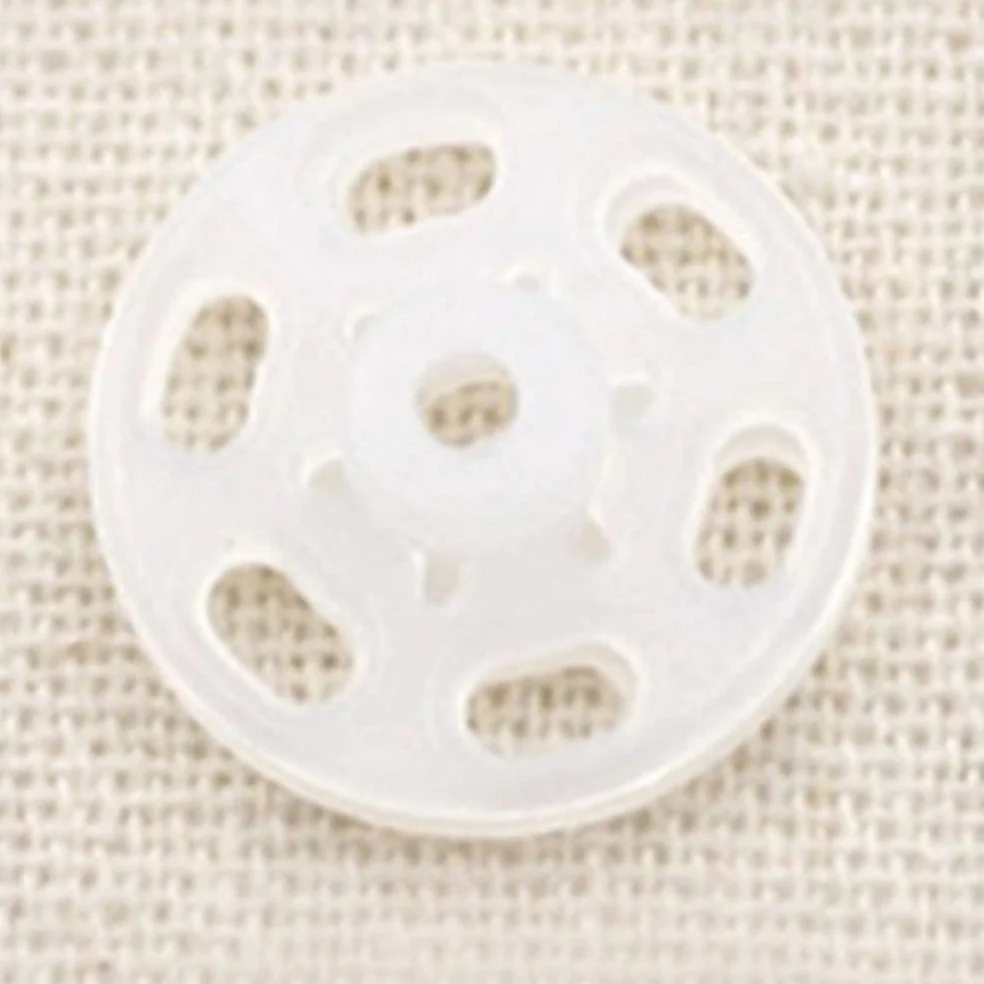 Broches de botón a presión SujetadorSuministros de costura, broches for coser, 1000 piezas de sujetadores a presión de plástico Botones de presión invisibles Botones for costura artesanal Blanco 15 mm